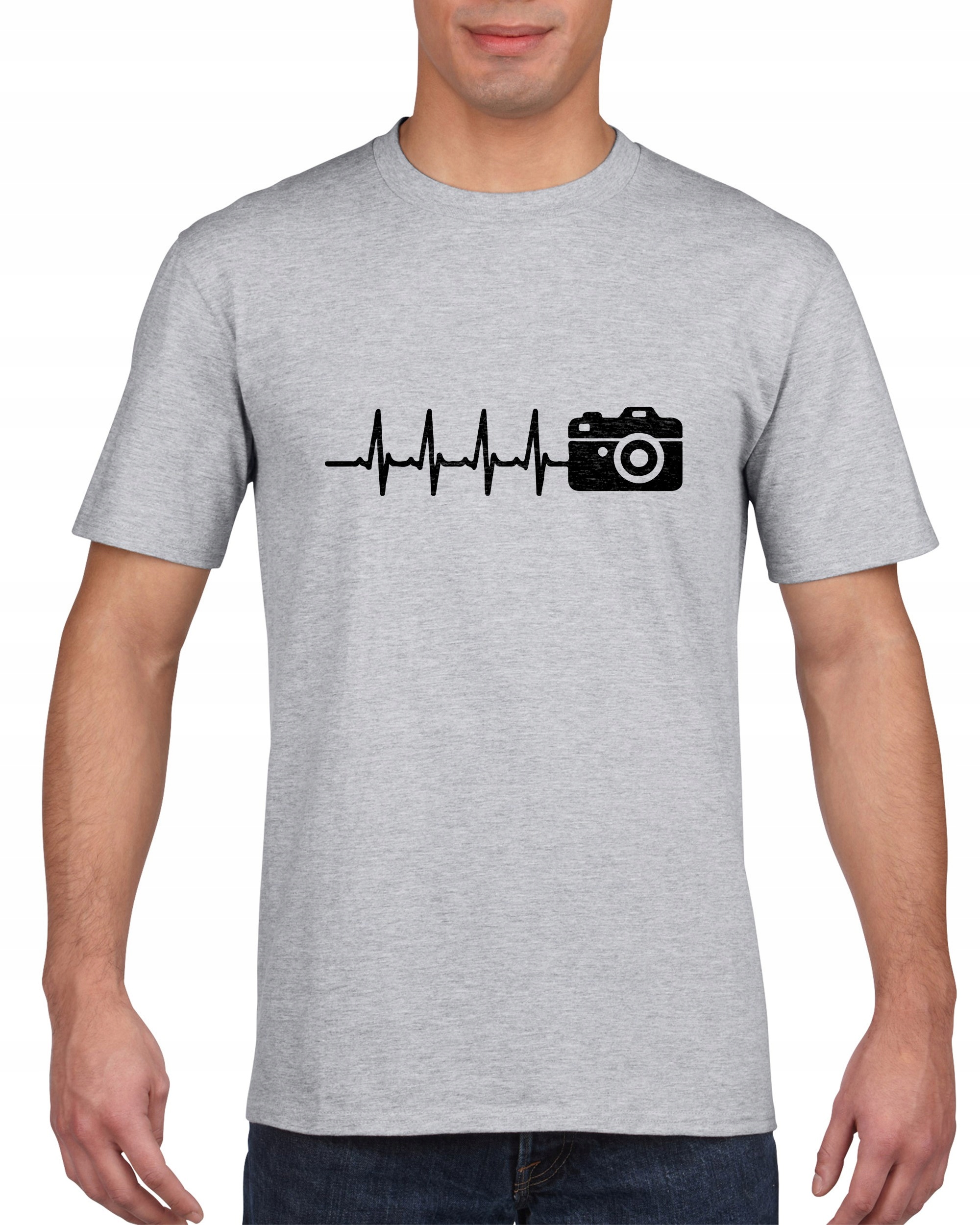 

Koszulka męska Linia życia Ekg fotografia S
