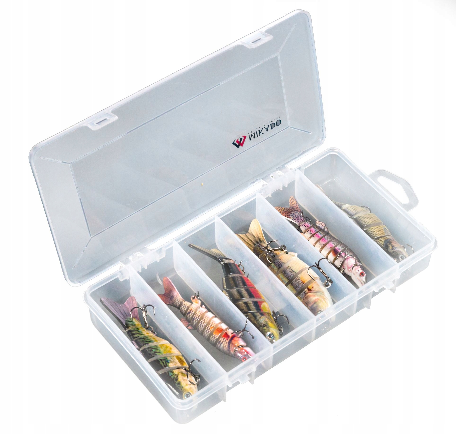 Sada na Spinning 6x zlomený wobler Krabička Mikado