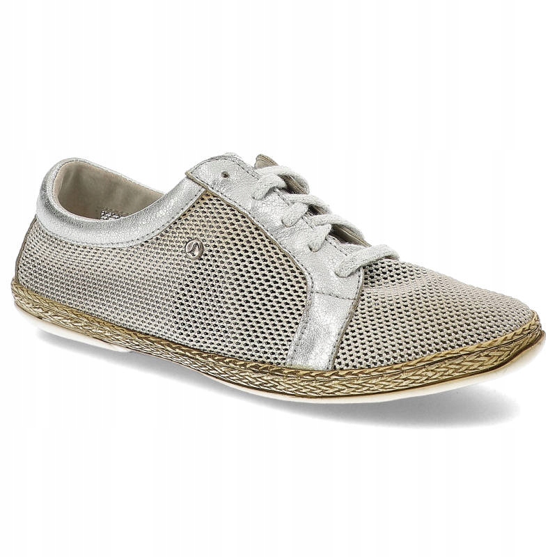 Stříbrné espadrilky Lemar Pohodlné dámské boty
