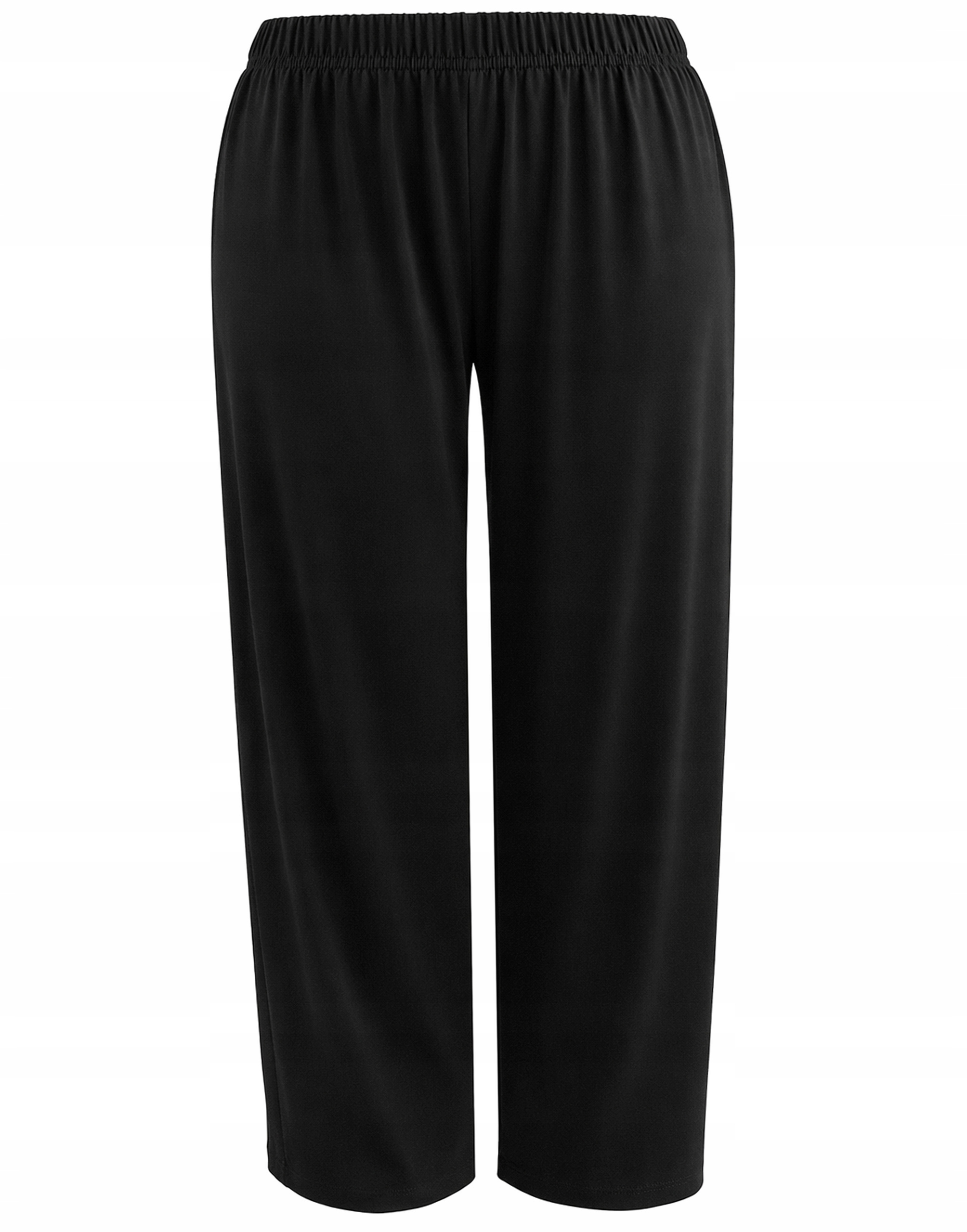 Spodnie Ity, Plus size, lejące, czarne, biodra -160cm, 5XL 62/64