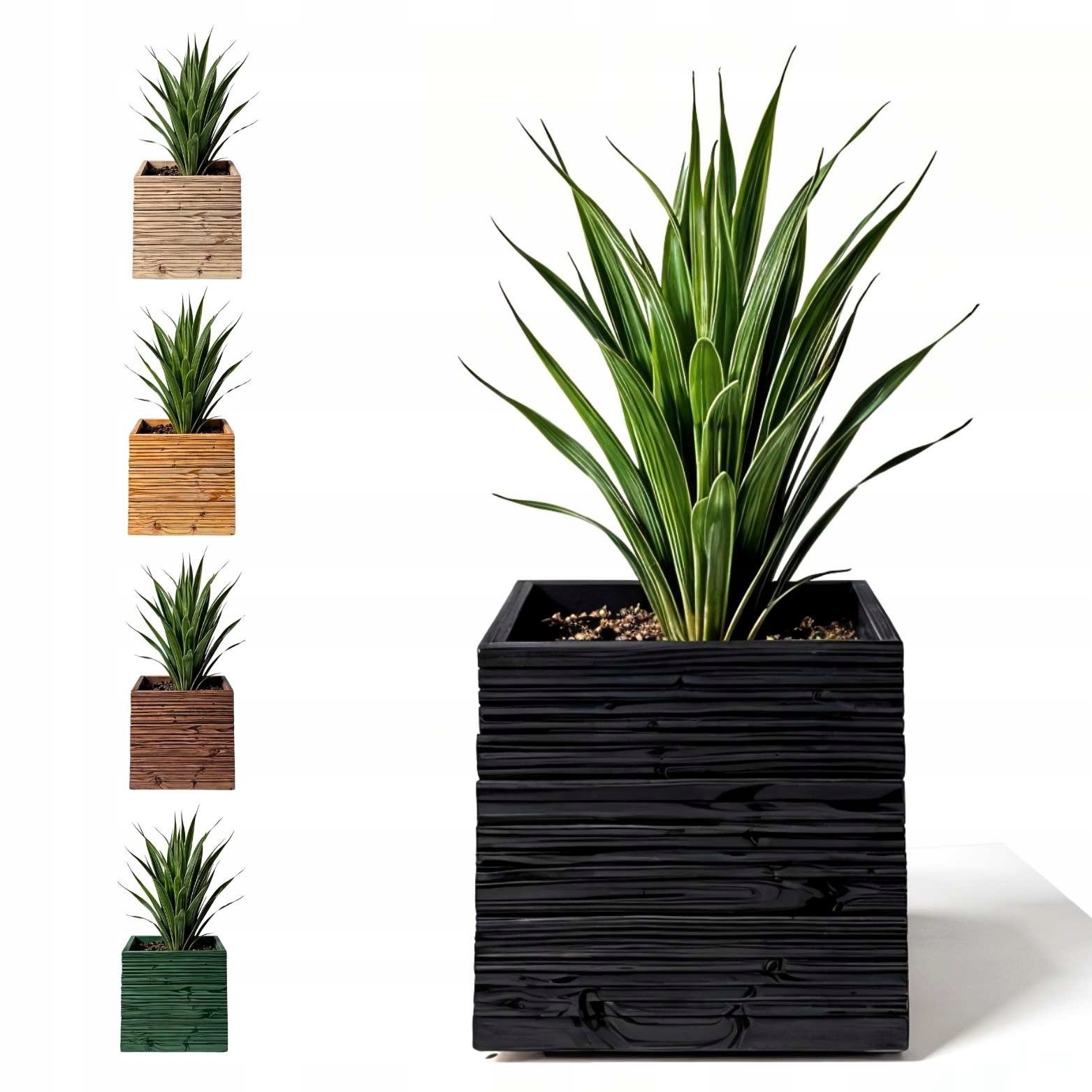 Krabice 50x53x28 cm modřínová antracit květináč