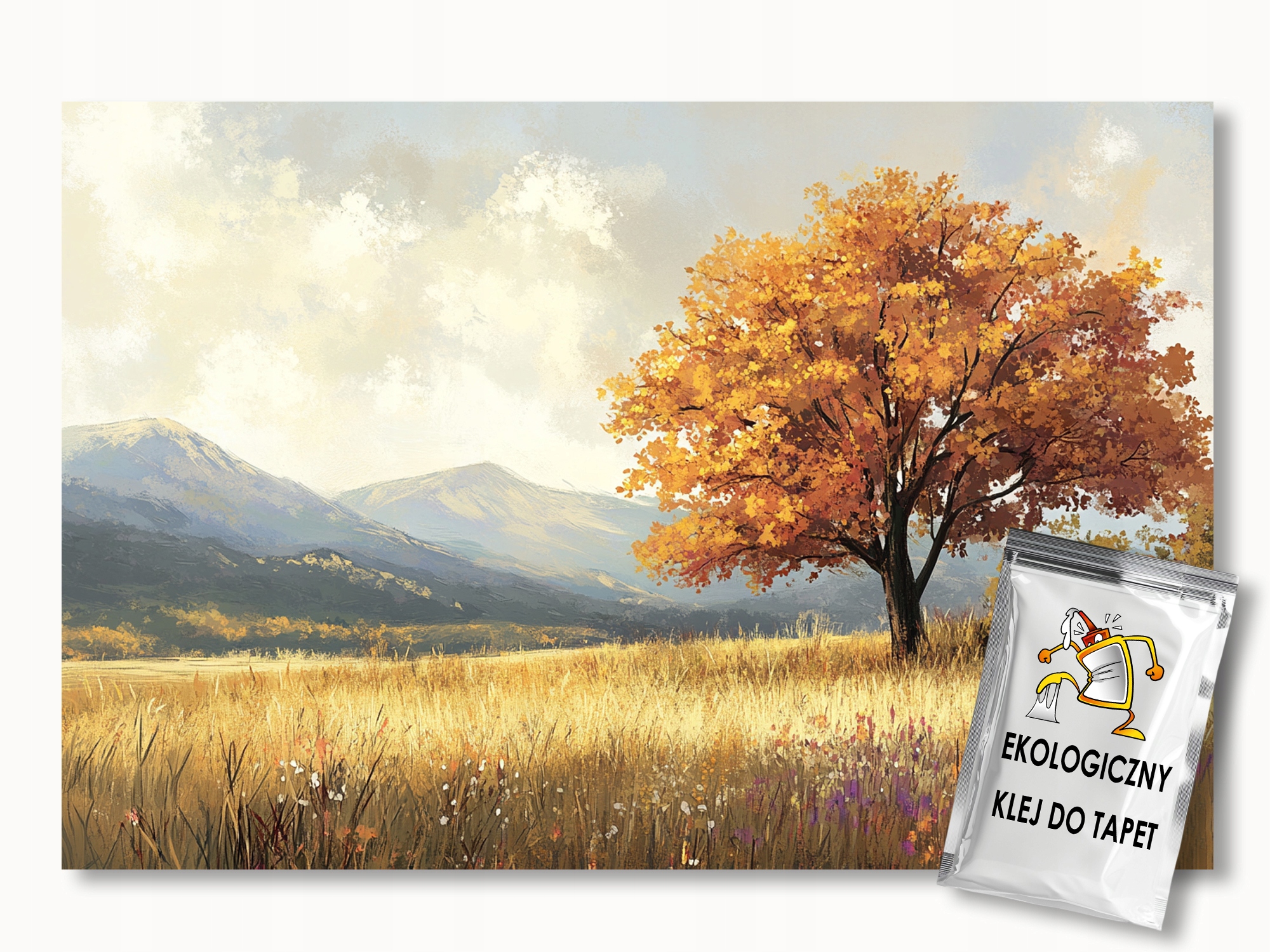 Fototapeta Flizelina Krajina Pohled Na Hory Strom Louka Podzim 400x250 155g