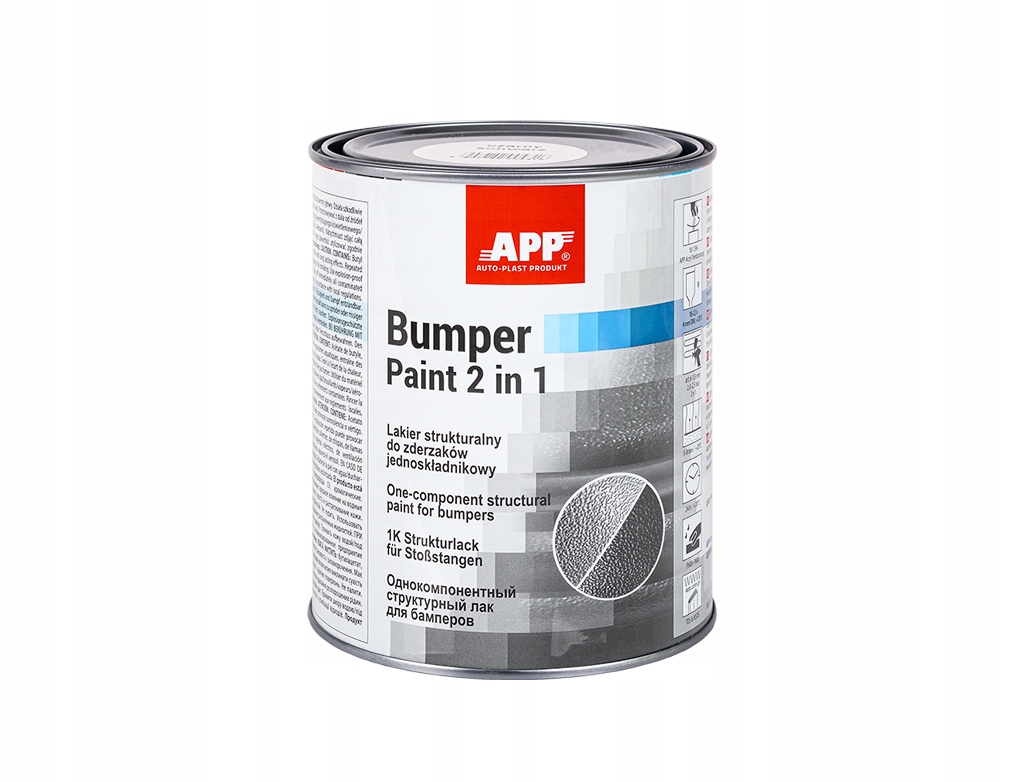 APP Bumper Paint структурный лак серый 1,0 л