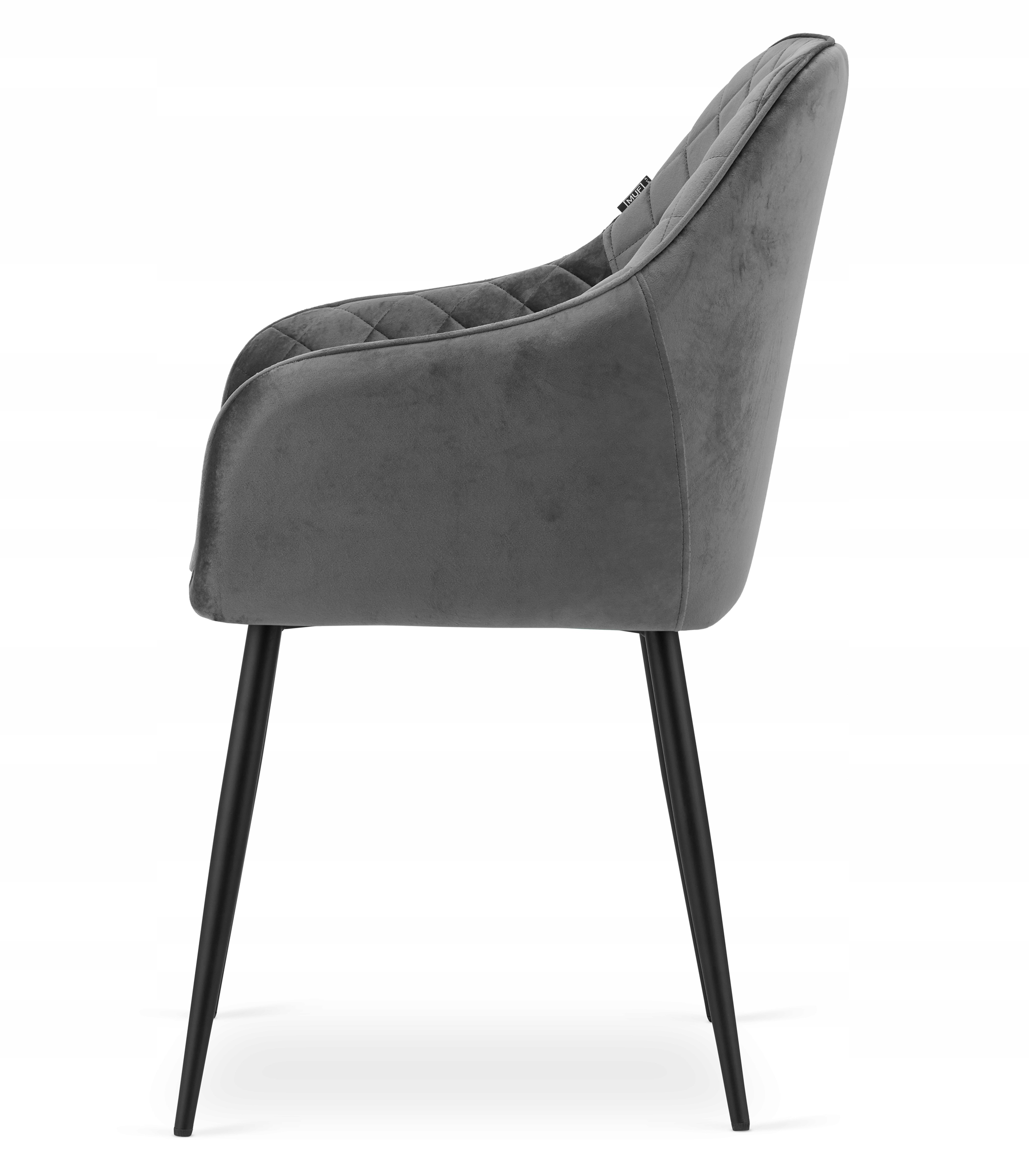 Krzesło TULSA aksamitne tapicerowane NOWOCZESNE Szerokość mebla 58 cm