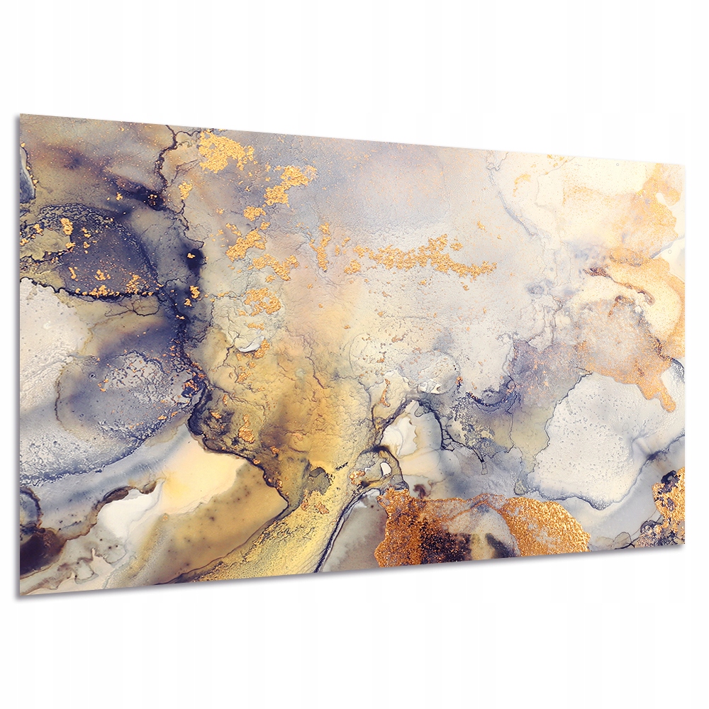 

Obraz Marmur 1 kamień 120x80cm fioletowy złoto