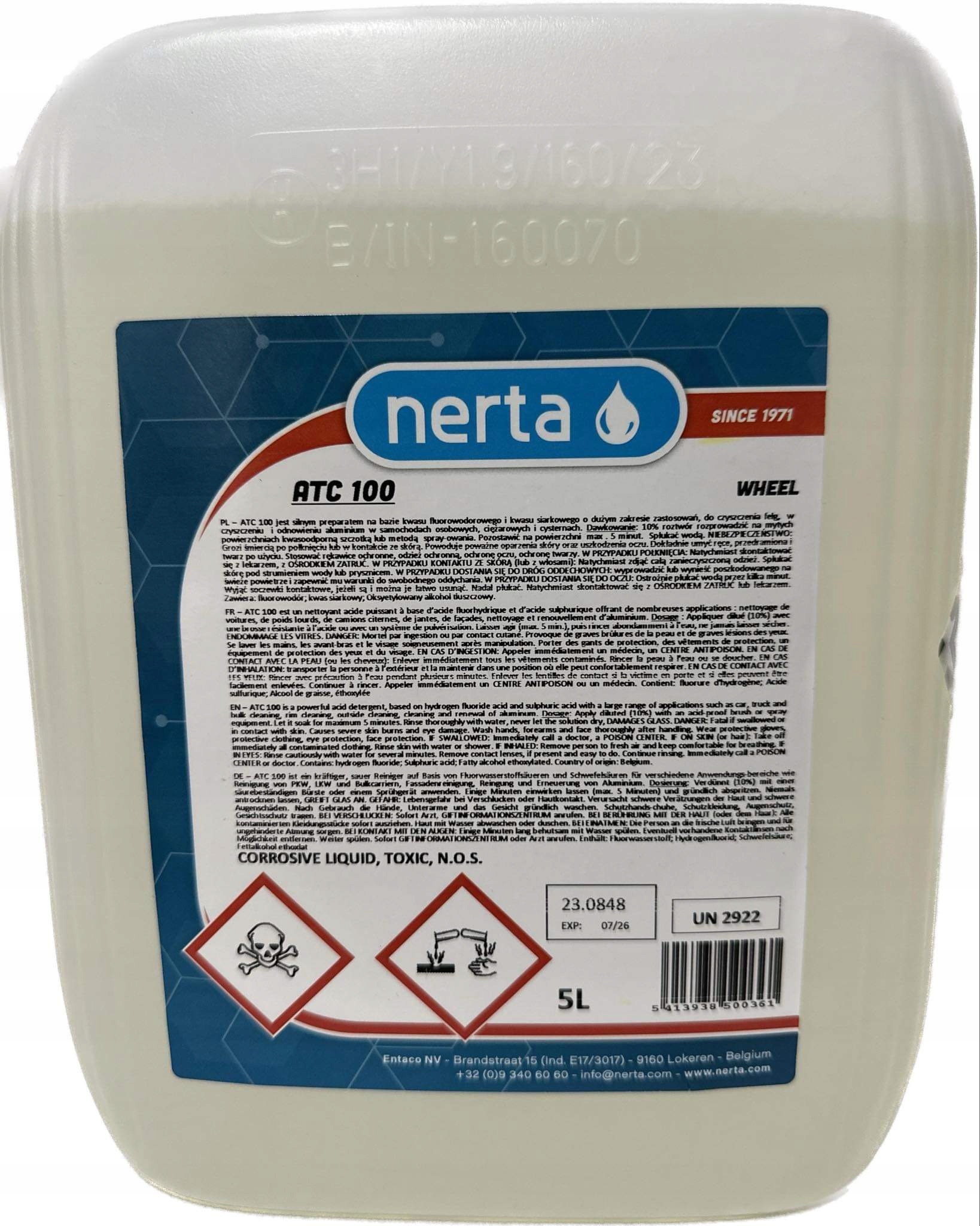 Nerta ATC 100 MOCNY KWAS DO MYCIA DNA ŁODZI JACHTÓW