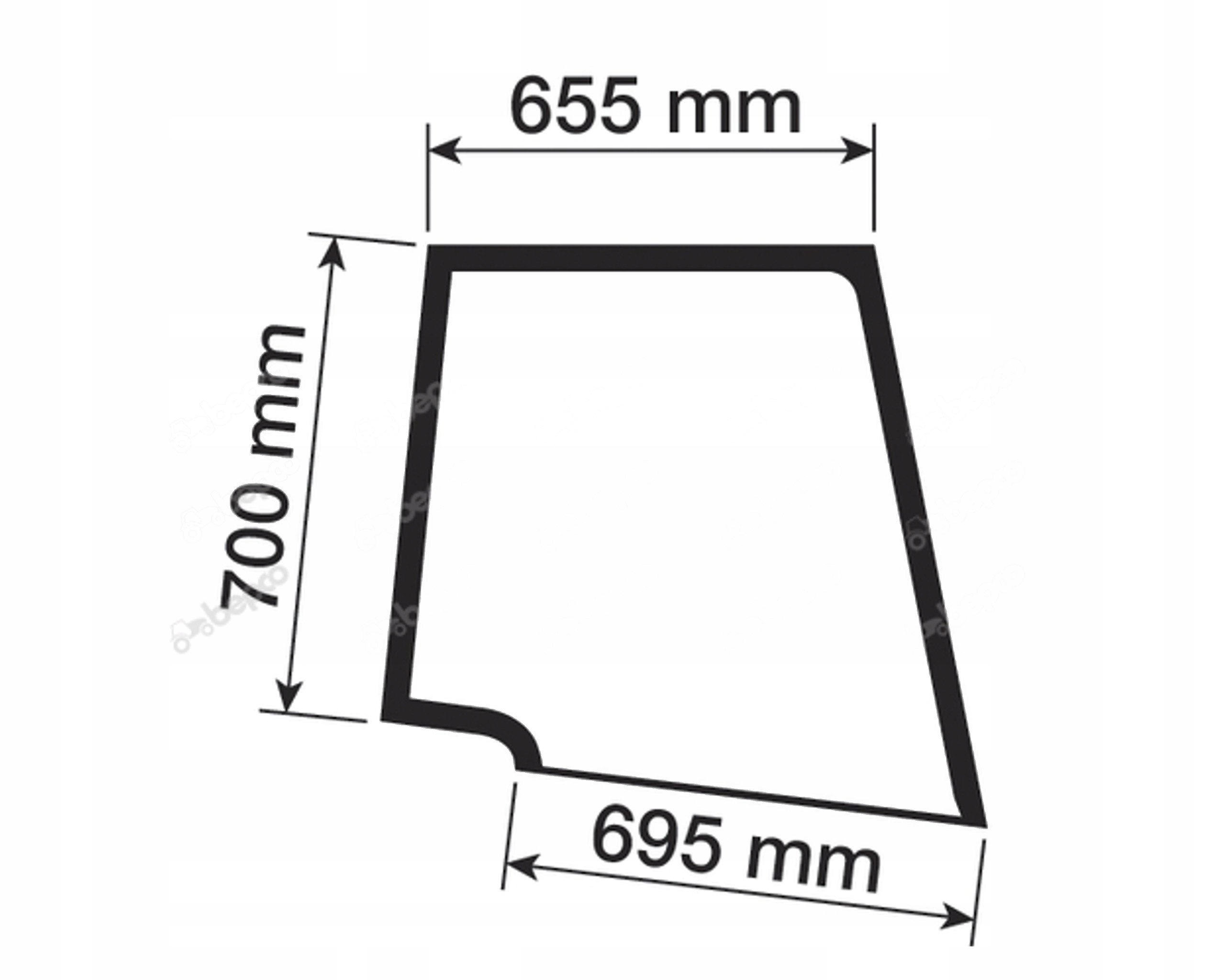sklo New Holland Td, Case Jx dveře horní pravé