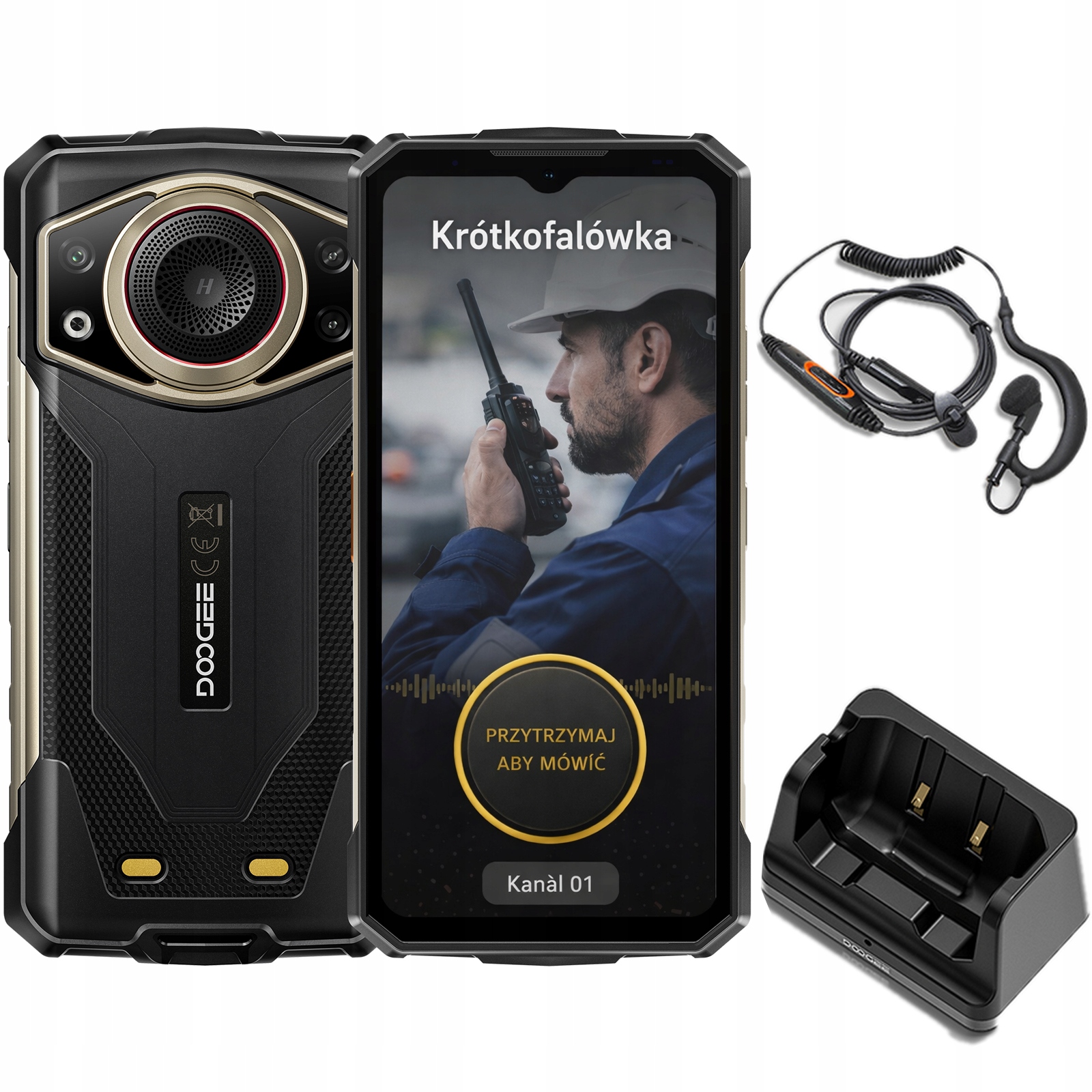 Pancéřový chytrý telefon Doogee FIRE7ULTRA 5G Ptt M6+ Základna 8/256GB 13000mAh IP69K