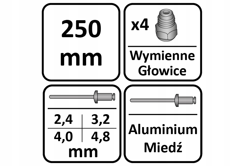 NITOWNICA RĘCZNA 2,4 mm - 4,8 mm RICHMANN C0705 Kod producenta C0705