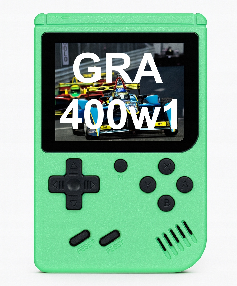 PRZENOŚNA MINI KONSOLA RETRO 400 GIER GAMEBOY gier wideo Pegasus Zielony