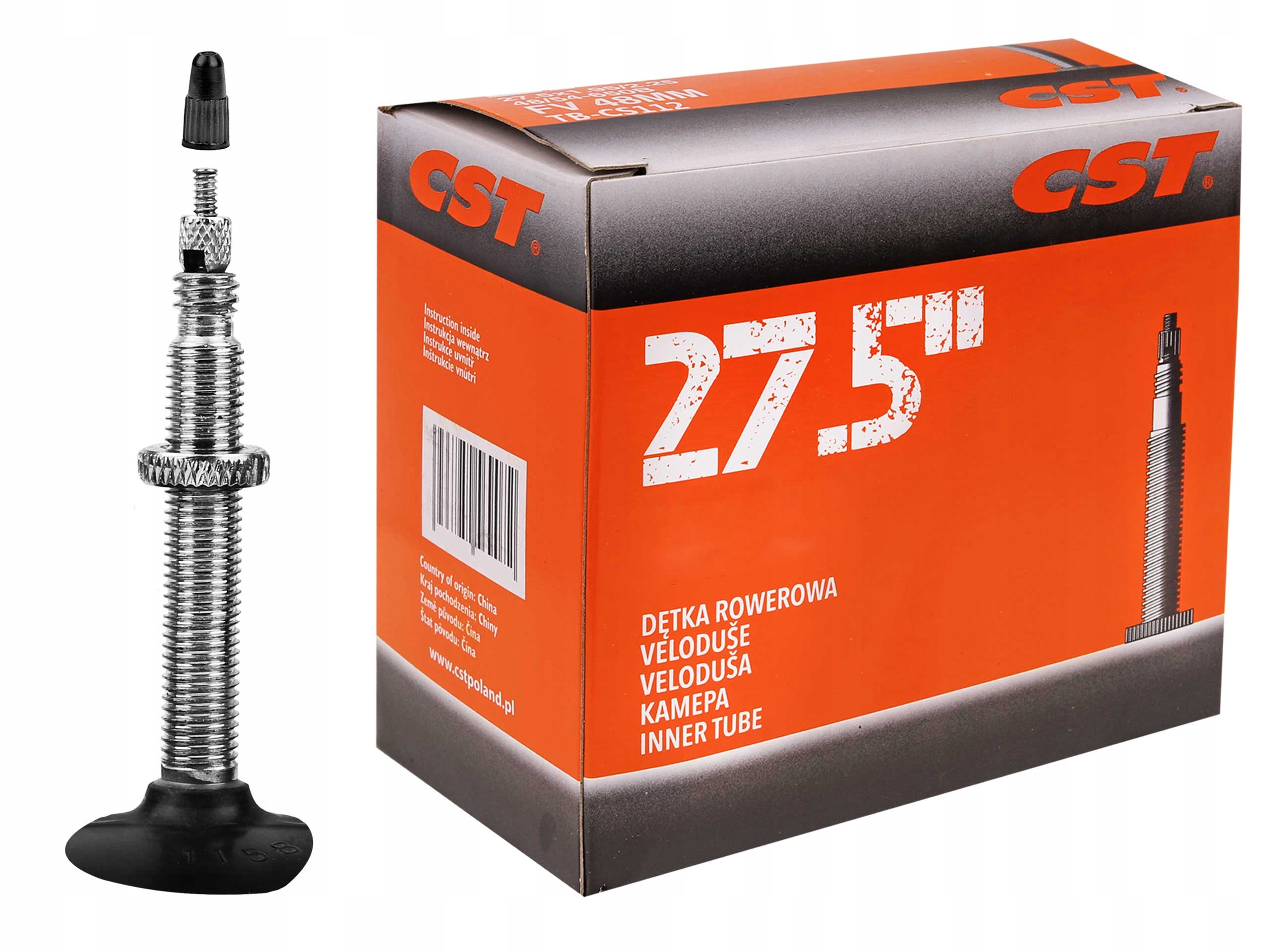 

Dętka Cst 27.5x2.60/2.80 Presta 40mm TB-CS134