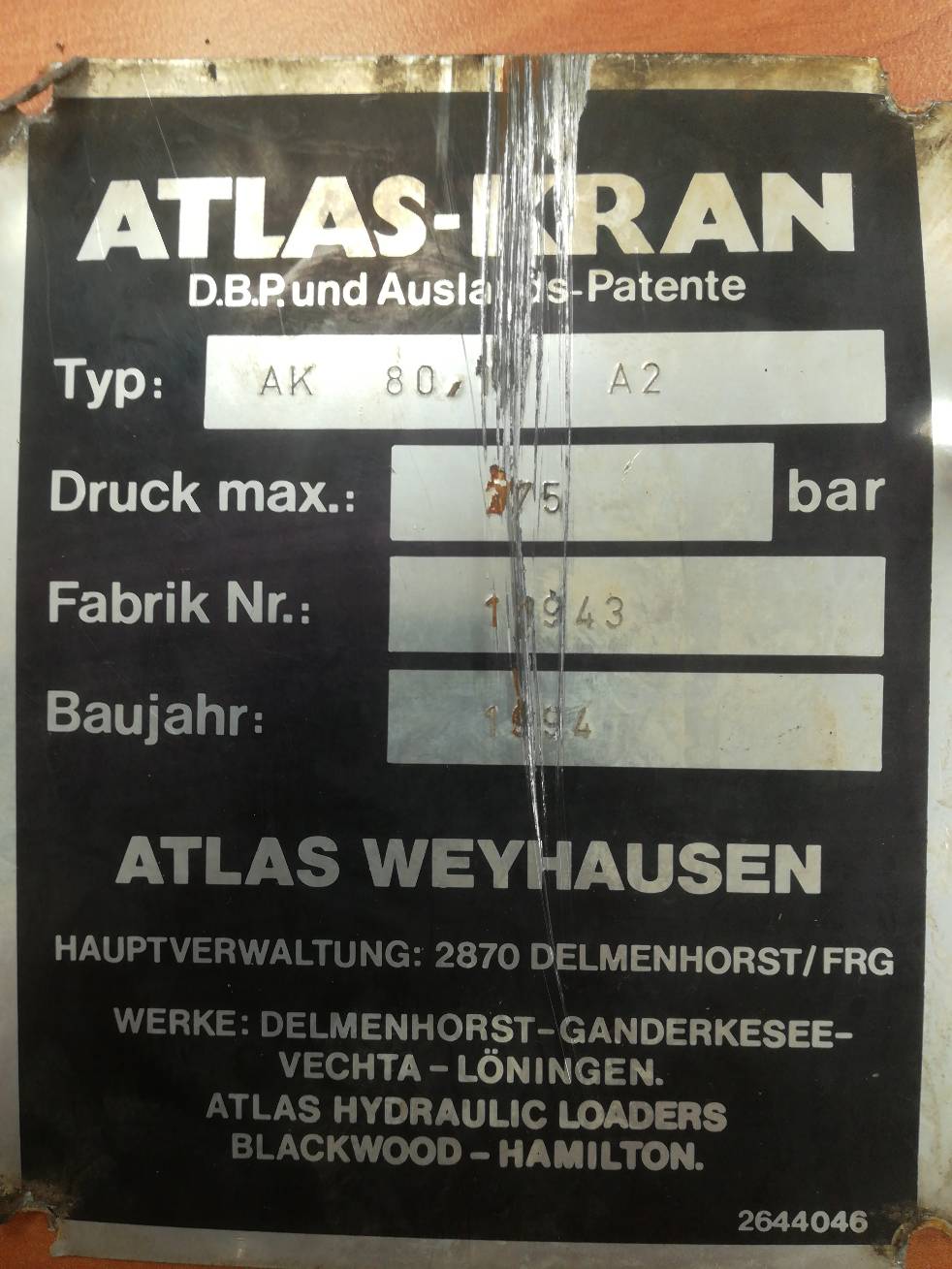 SIŁOWNIK HYDRAULICZNY Typ maszyny Inny