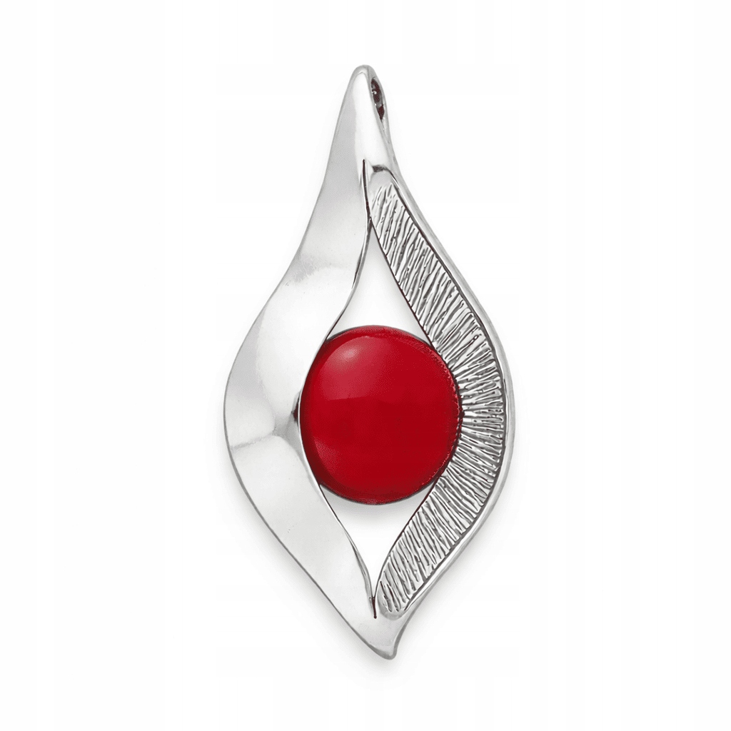 Stříbrný přívěsek 925 s korálem, elegantní, moderní, dámský