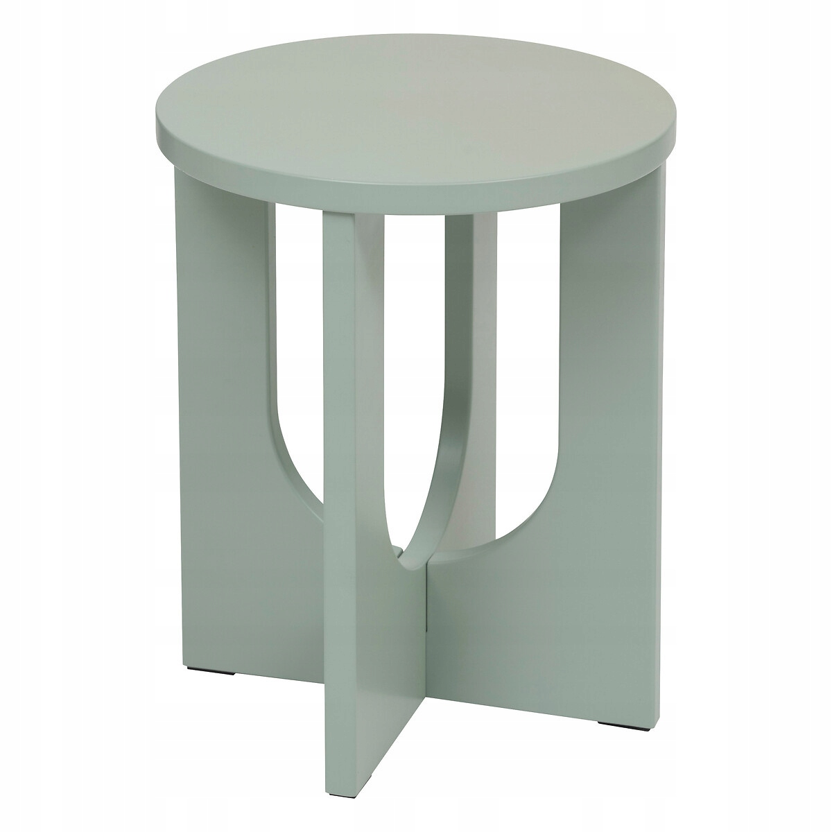 Odkládací Stolek Kulatý Mdf Průměr 40 CM Výška 50,5 CM Zelený