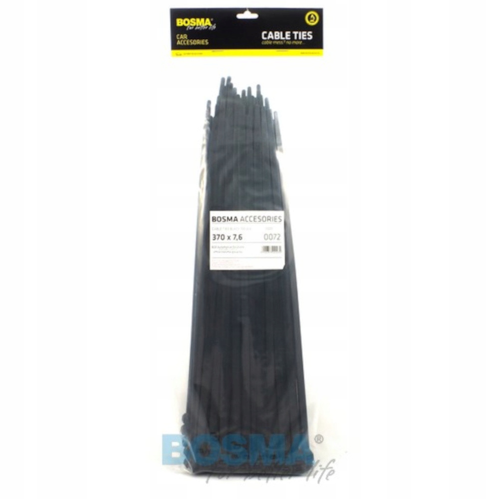 

Opaski Kablowe Czarna Bosma (100 szt) 7,6x370mm