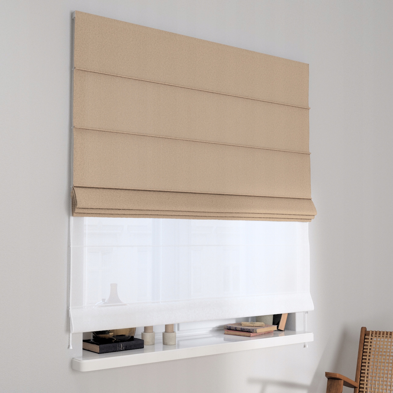 Hotová římská roleta den-noc Duo 120x180 cm béžová