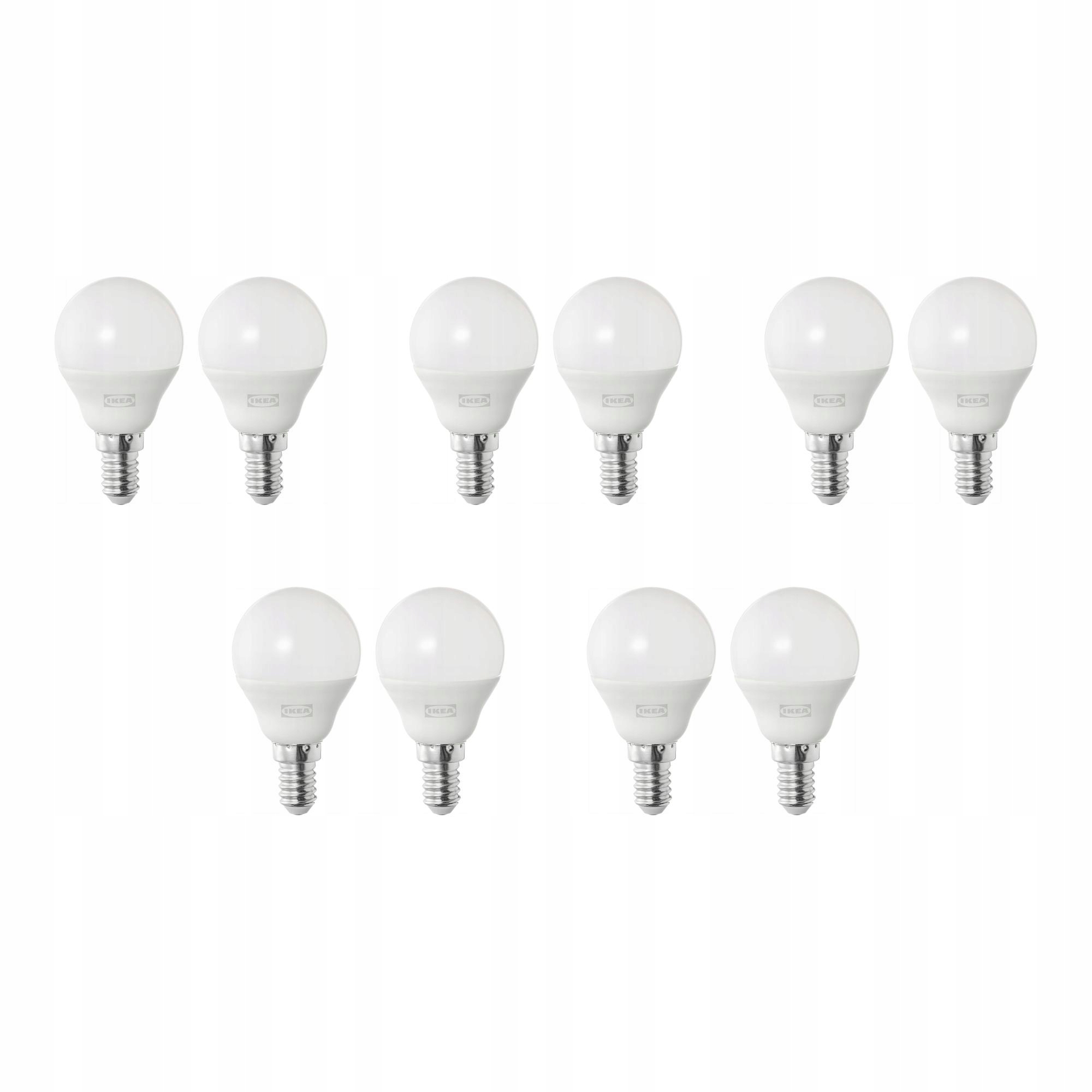 5 ks Led žárovka E14 470 lumenů opálová koule 2 ks Solhetta