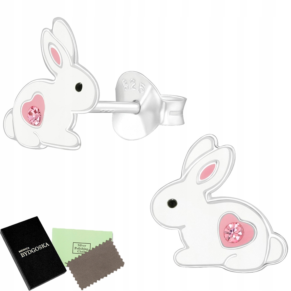 

Kolczyki Srebrne Wkrętki Króliczki Srebro 925