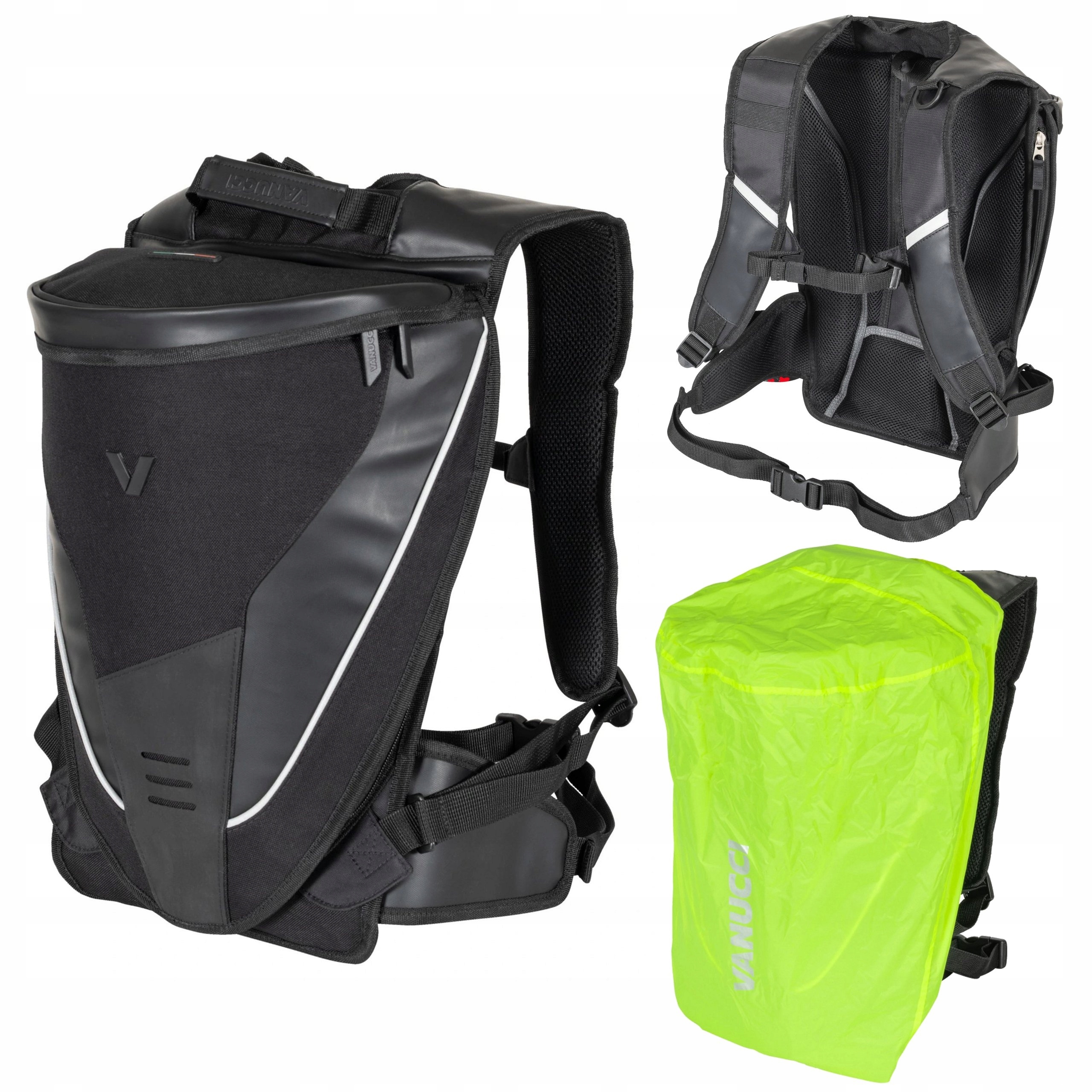 Motocyklový batoh Garb Vanucci s 18 litrovým krytom proti dažďu