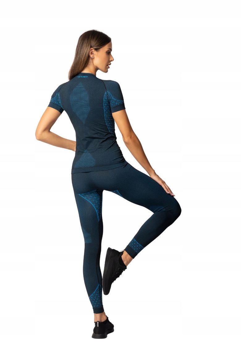 Koszulka termoaktywna krótki rękaw SPAIO Breeze na lato damska niebieska S Model Breeze