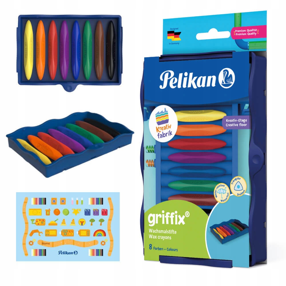 

Kredki świecowe 8sz pojemnik Kreativfabrik Pelikan
