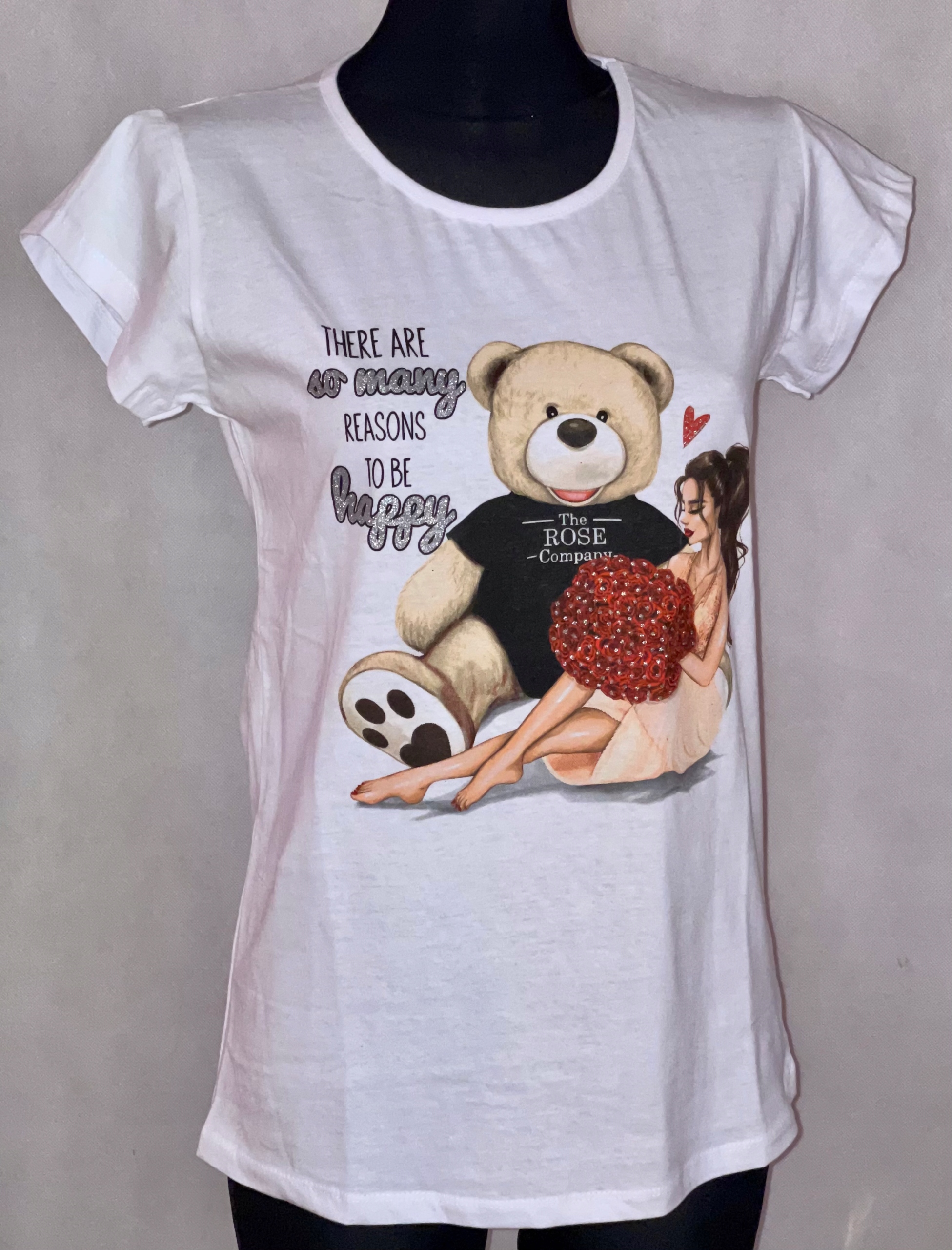 

Modna bluzka koszulka t-shirt print rozmiar L