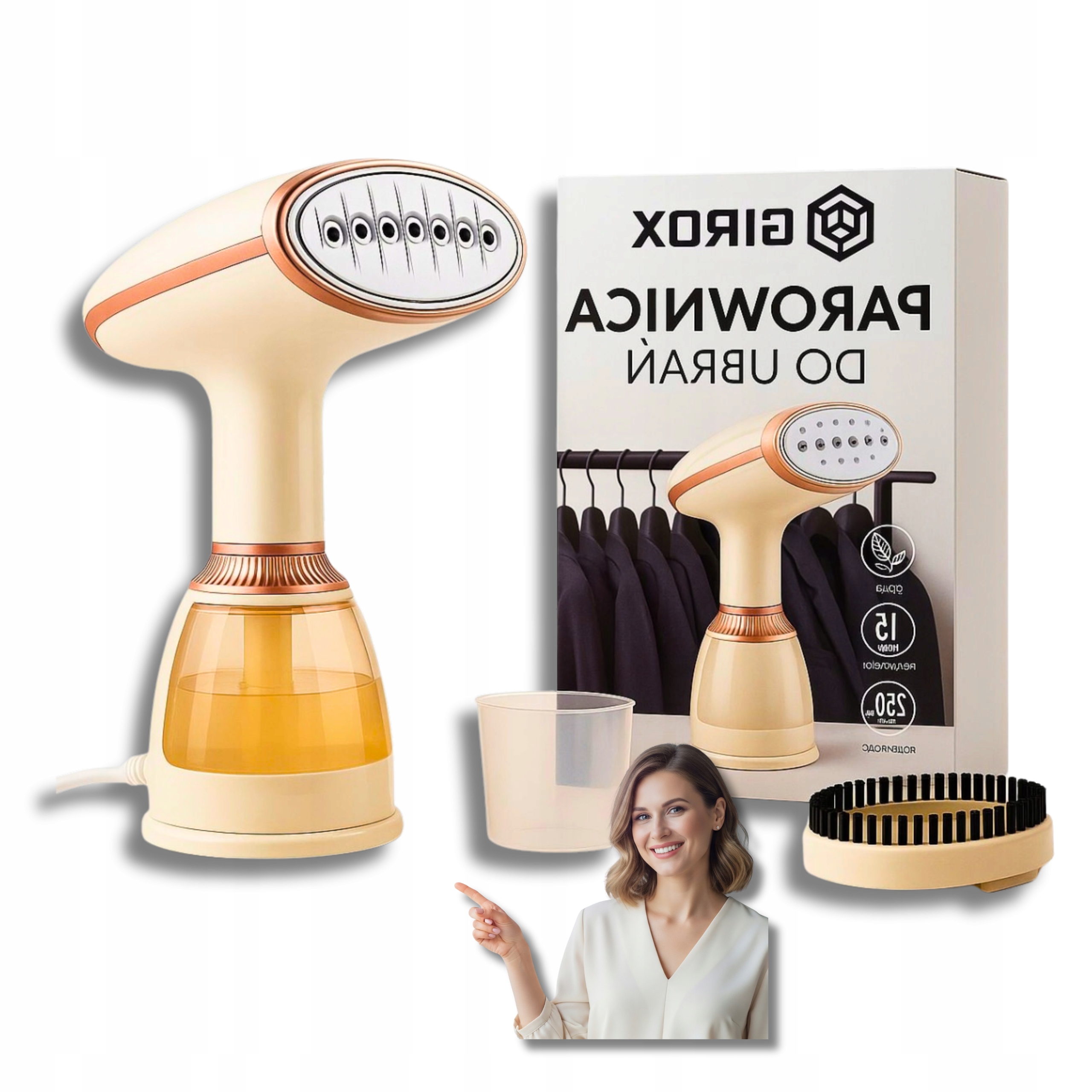 Ruční napařovač oděvů 1500 W Cestovní turistický Steamer Žehlička