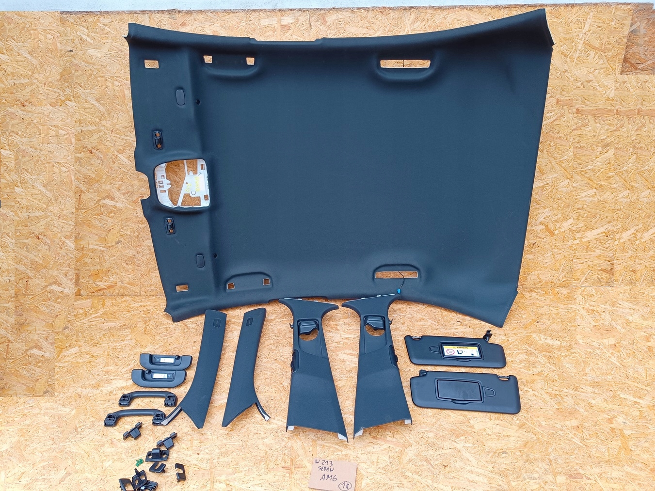 MERCEDES E-KLASA W213 AMG PODSUFITKA SŁUPKI DASZKI CAŁY KOMPLET IDEALNA