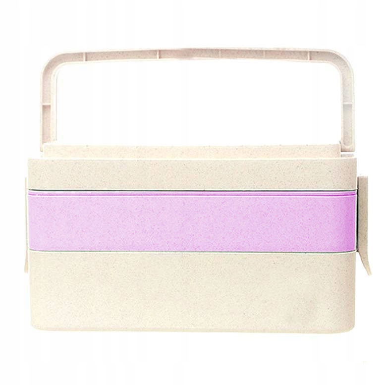 

Pudełko Na Lunch Z Łuski Ryżowej 3 Komory Sztućce