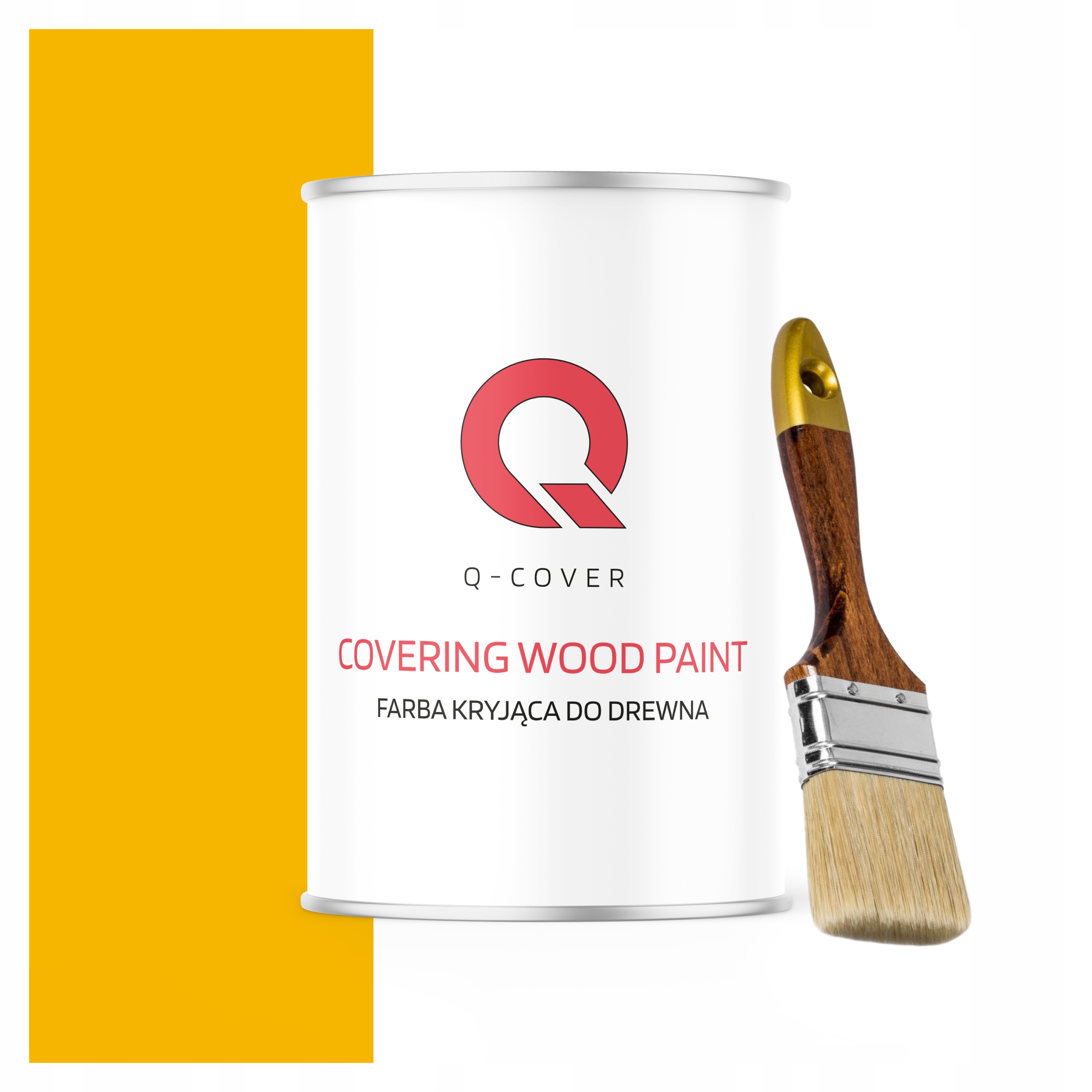 Krycí Barva na dřevo 1 l, polomatná, barva žlutá kadmiová Uv štětec