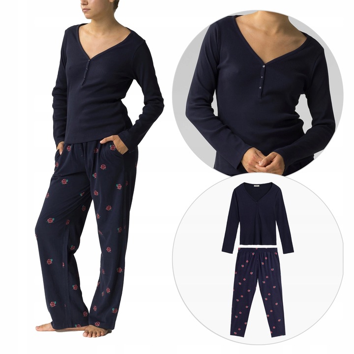 Dámské pyžamo Atlantic NLP482/NÁMOŘNICKÁ Modrá/l