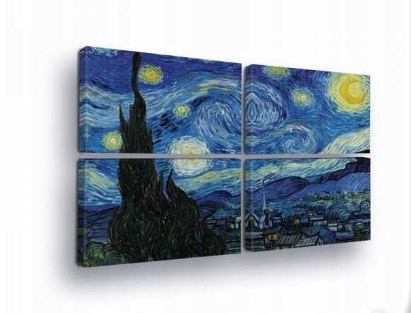 Obraz 120x80 Hviezdna noc Van Gogh krajina nočný cyprus hviezdy expresia