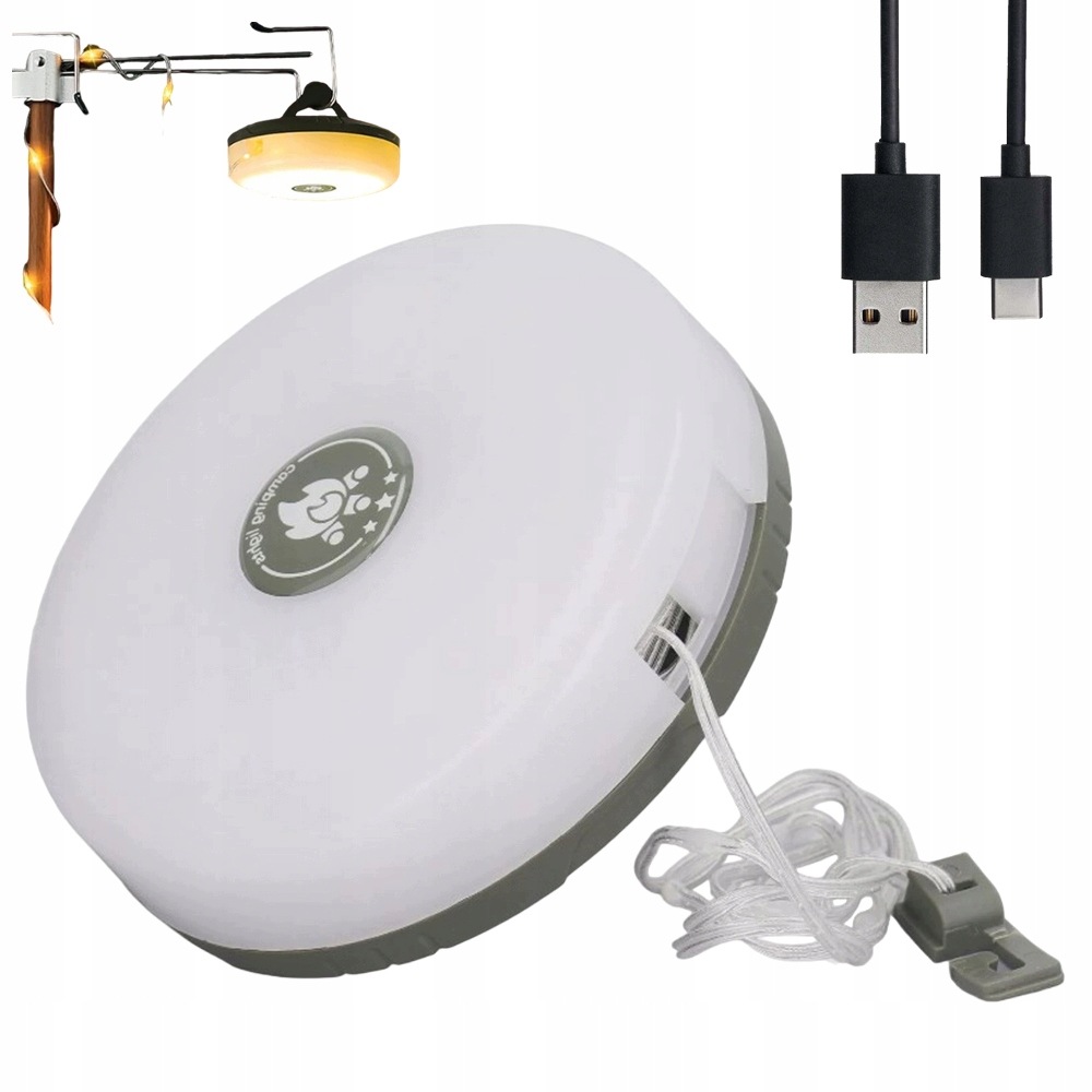 Girlanda Świetlna Kempingowa 10M Z Latarnią Usb-c 1800MAH 3 Tryby Świecenia