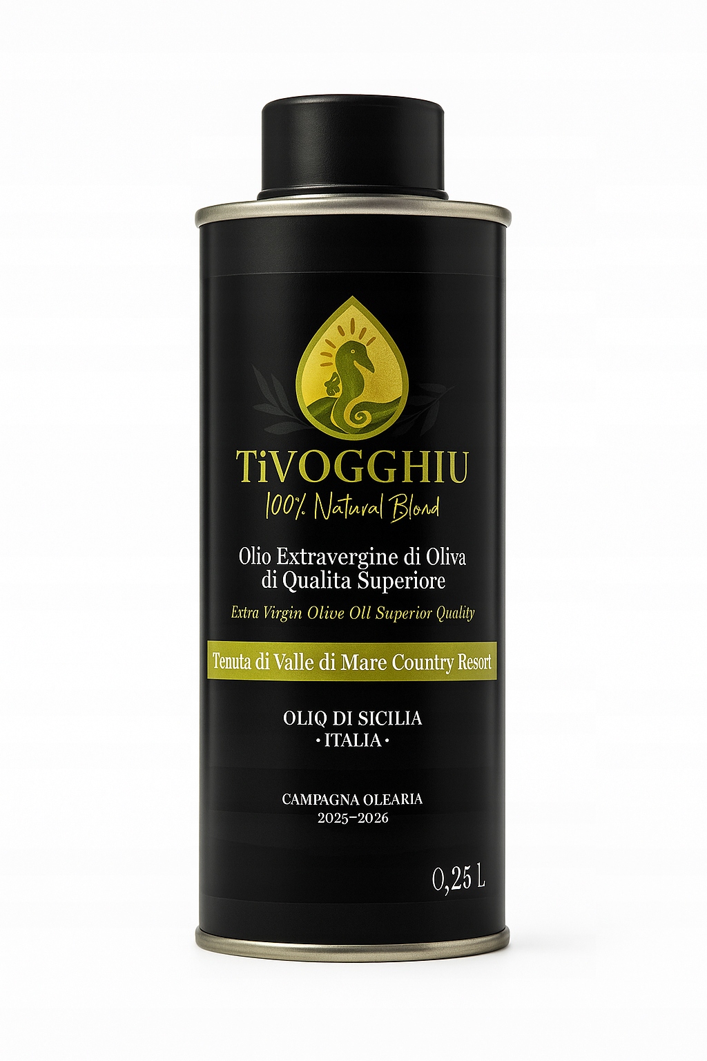 Oliwa Extra Vergine TiVOGGHIU 100% Natural 0,5L Naturalna Sycylia Olej