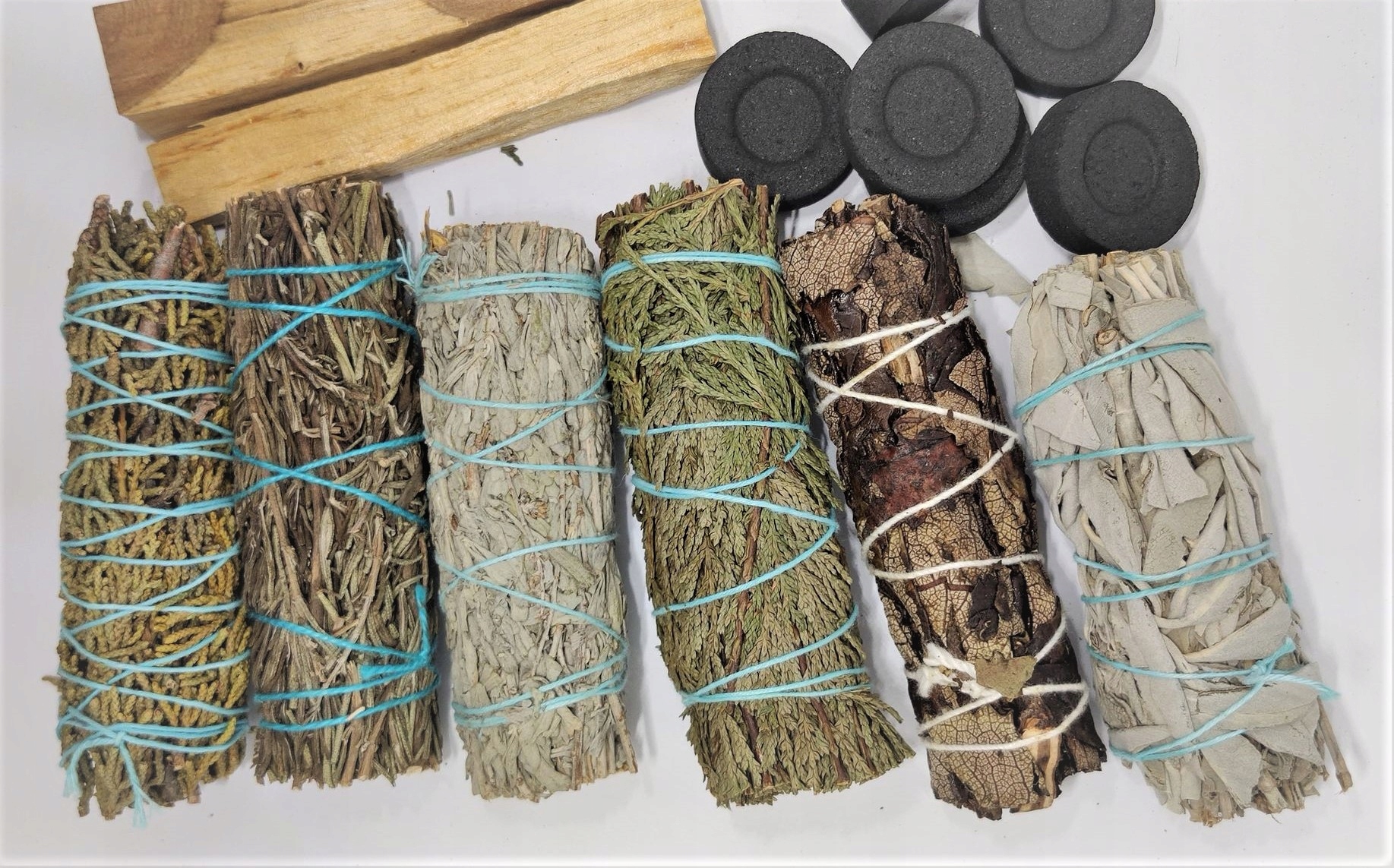 

7 kadzideł Zestaw Palo Santo, Biała Szałwia