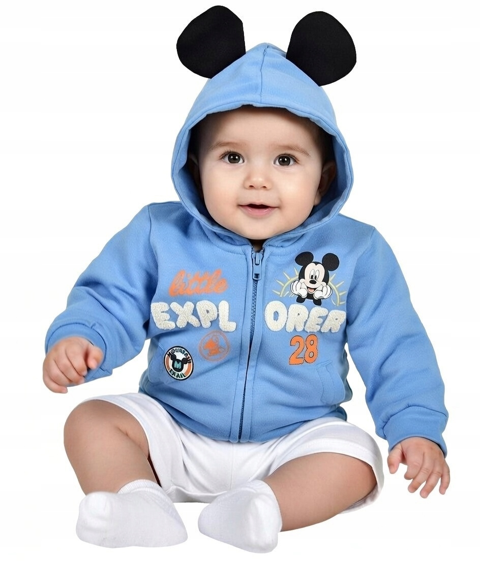 Bluza niemowlęca z kapturem Myszka Mickey . Rozmiar 67 cm .