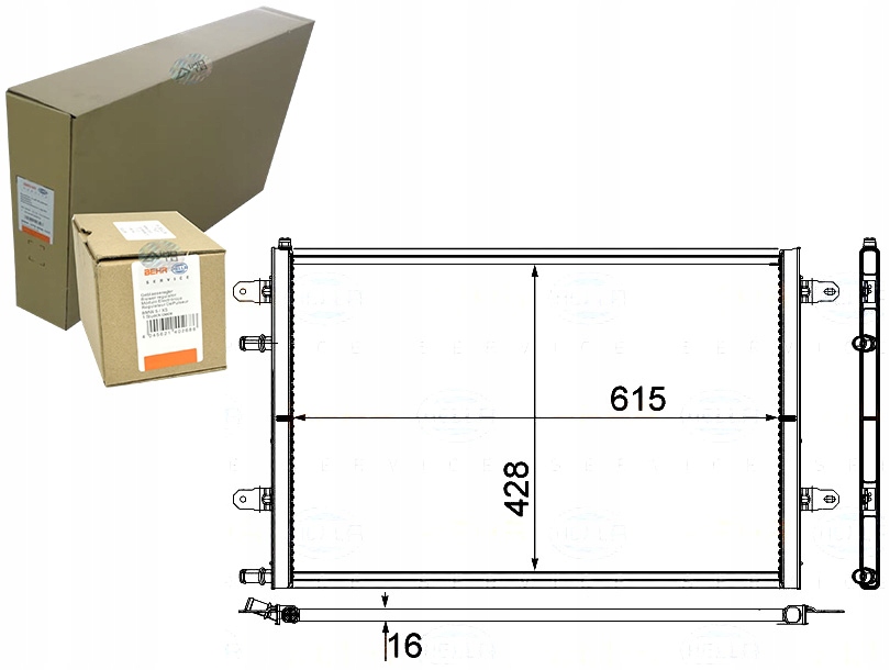 BEHR HELLA INTERCOOLER BEHR HELLA 4F0145804E 4F014