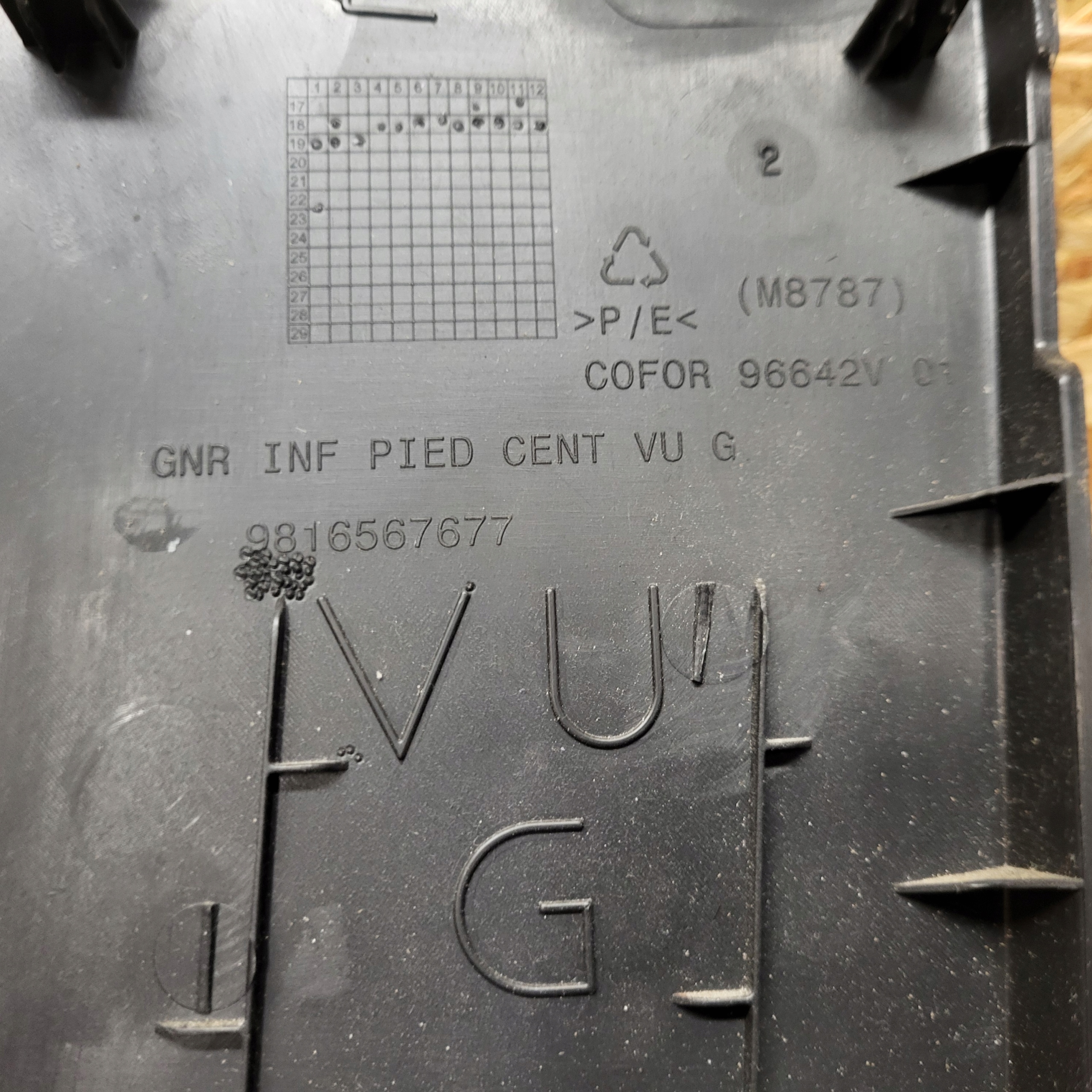 OPEL COMBO E CITROEN BERLINGO IV cover SLUPKA SRODKOWEGO left