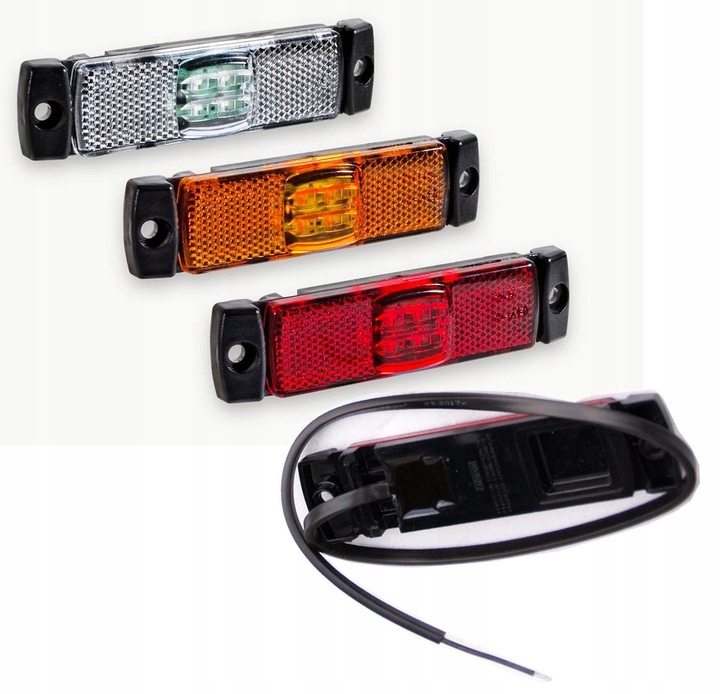 Lampa lampka obrysowa obrysówka Laweta Pomoc FT017 Strona zabudowy Lewe boczne Prawe boczne