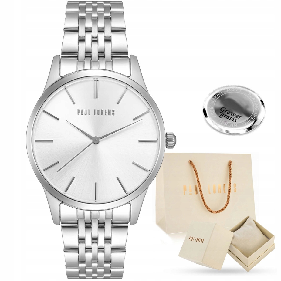 Klasické dámské hodinky Paul Lorens Ilaria ocelový náramek S Gravírováním