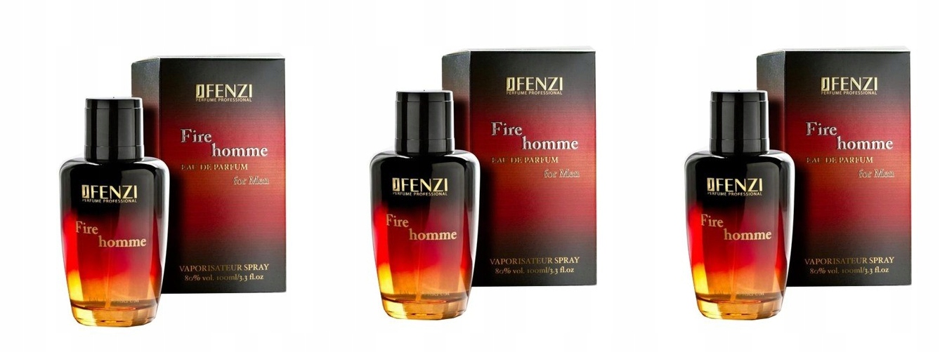 JFenzi-FIRE Homme 3x100ml pánská parfémovaná voda