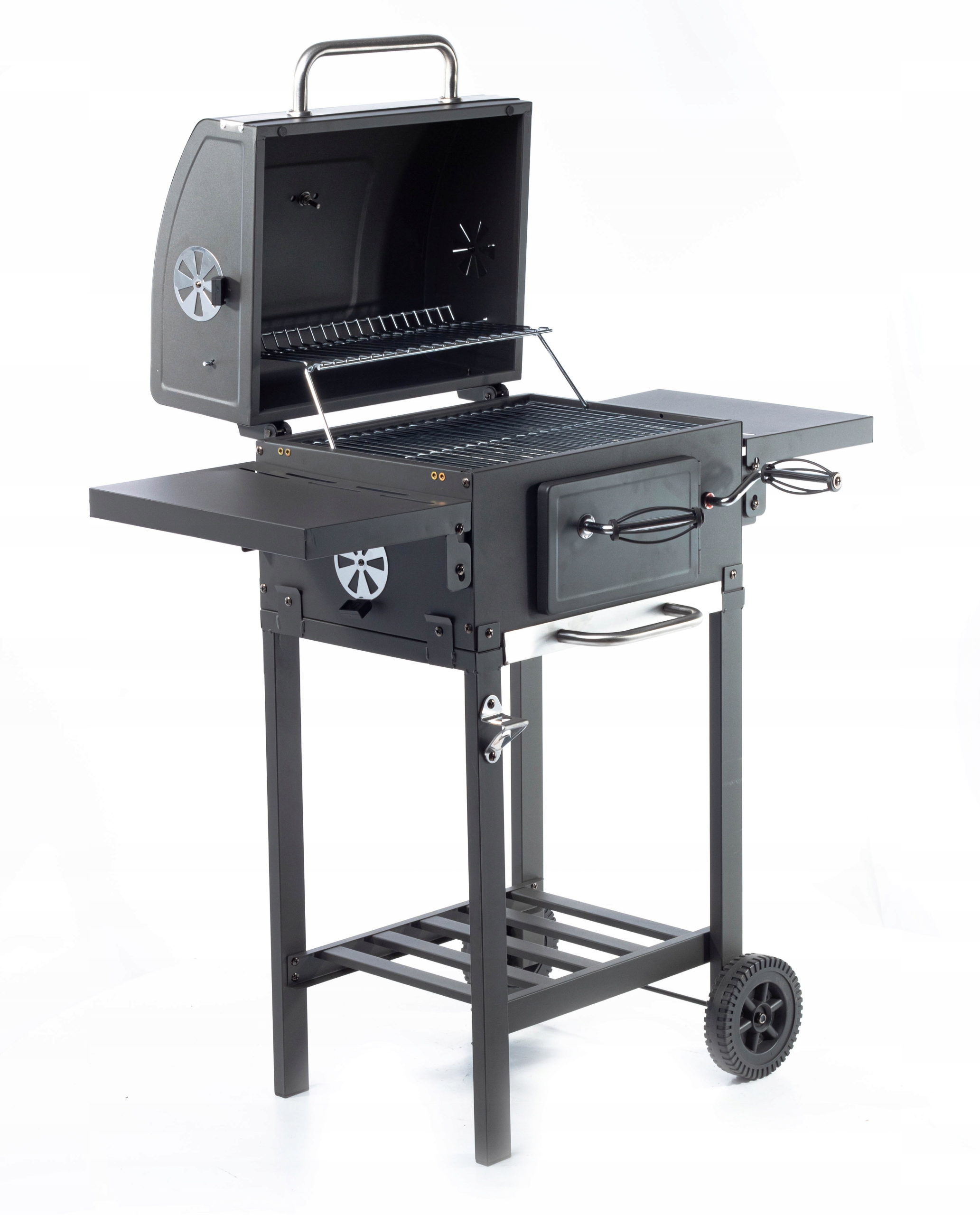 GRILL WĘGLOWY OGRODOWY Riwall RUSZT Z POKRYWĄ POPIELNIK +TERMOMETR Kod producenta grill