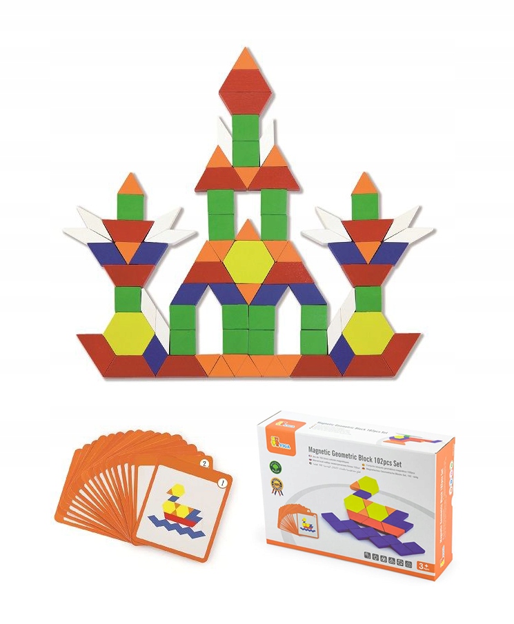 

Magnetyczna Mozaika Geometryczna Układanka Puzzle