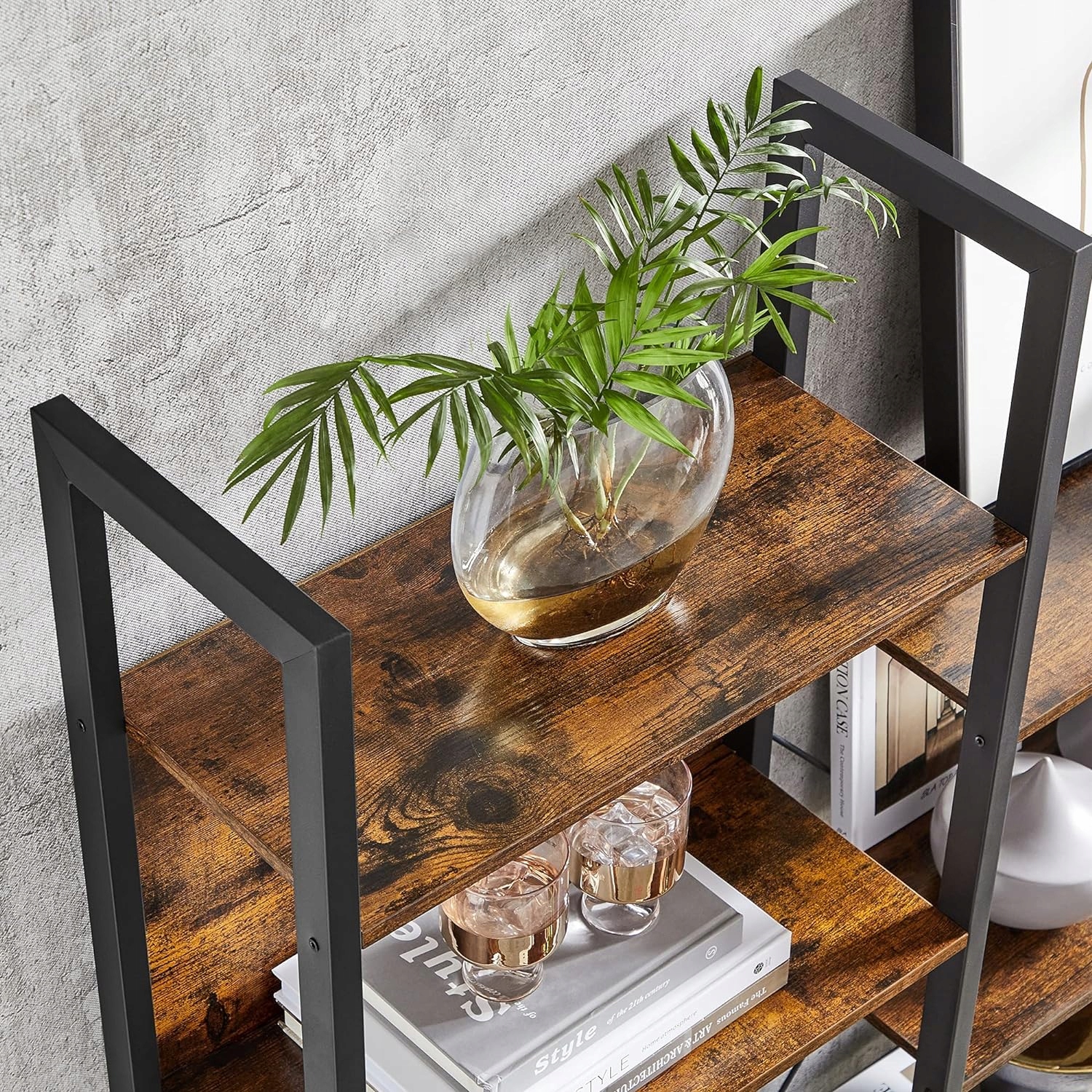 DUŻY pojemny REGAŁ NA KSIĄŻKI stojący 14 półek 24x158x166 cm vintage LOFT Marka Matkam