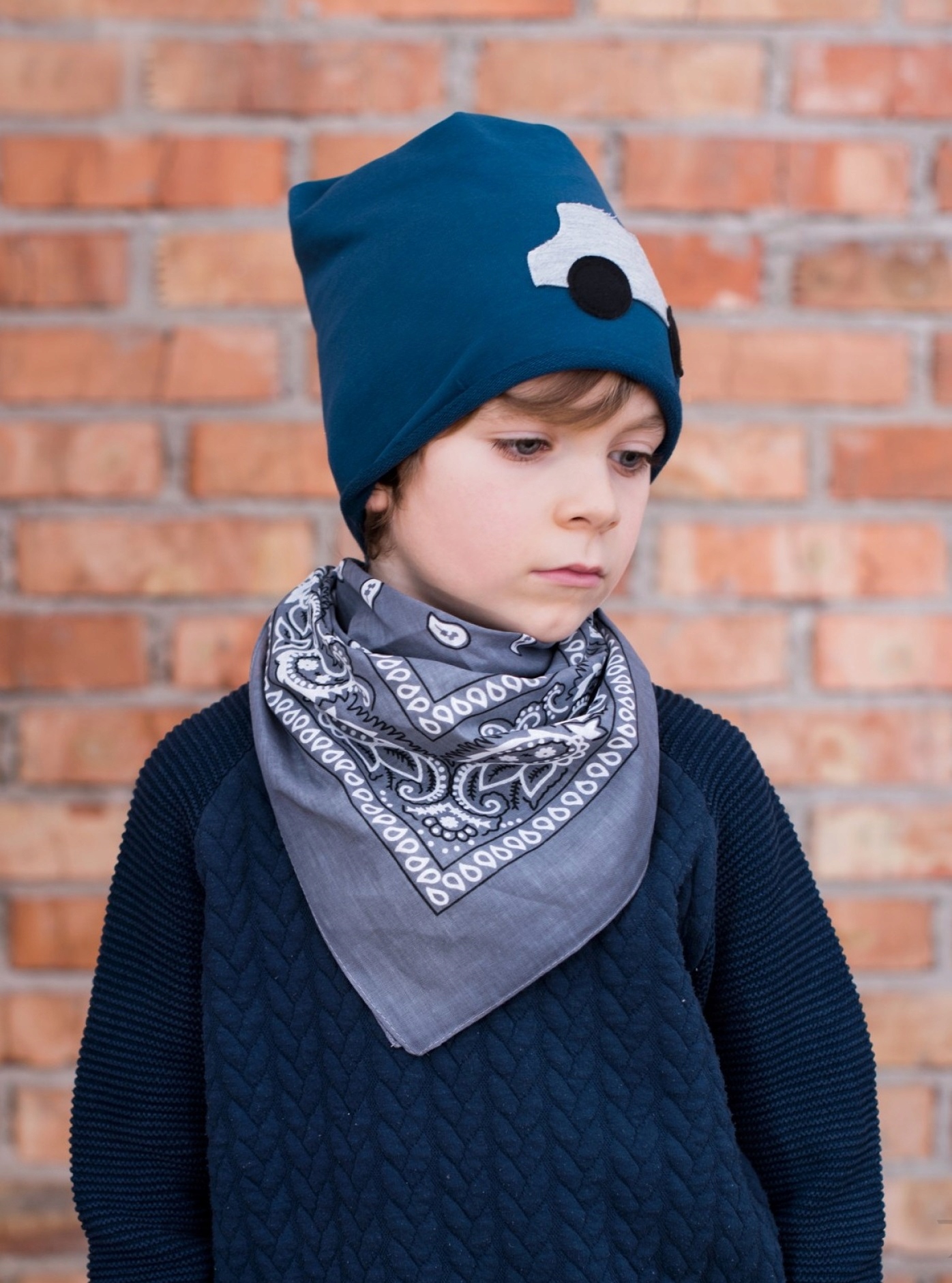 Bandana Chusta Apaszka Bandanka Damska Męska Dziecięca BORDOWA Bawełniana Szerokość produktu 55 cm