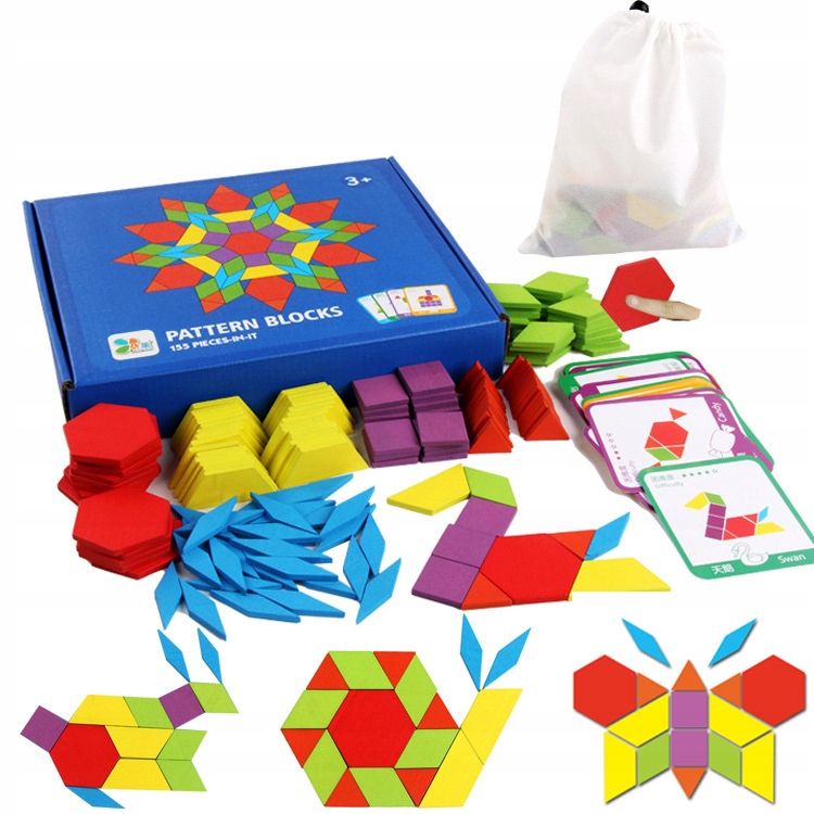 

LT297 Układanka Montessori Puzzle Drewniane 155 El