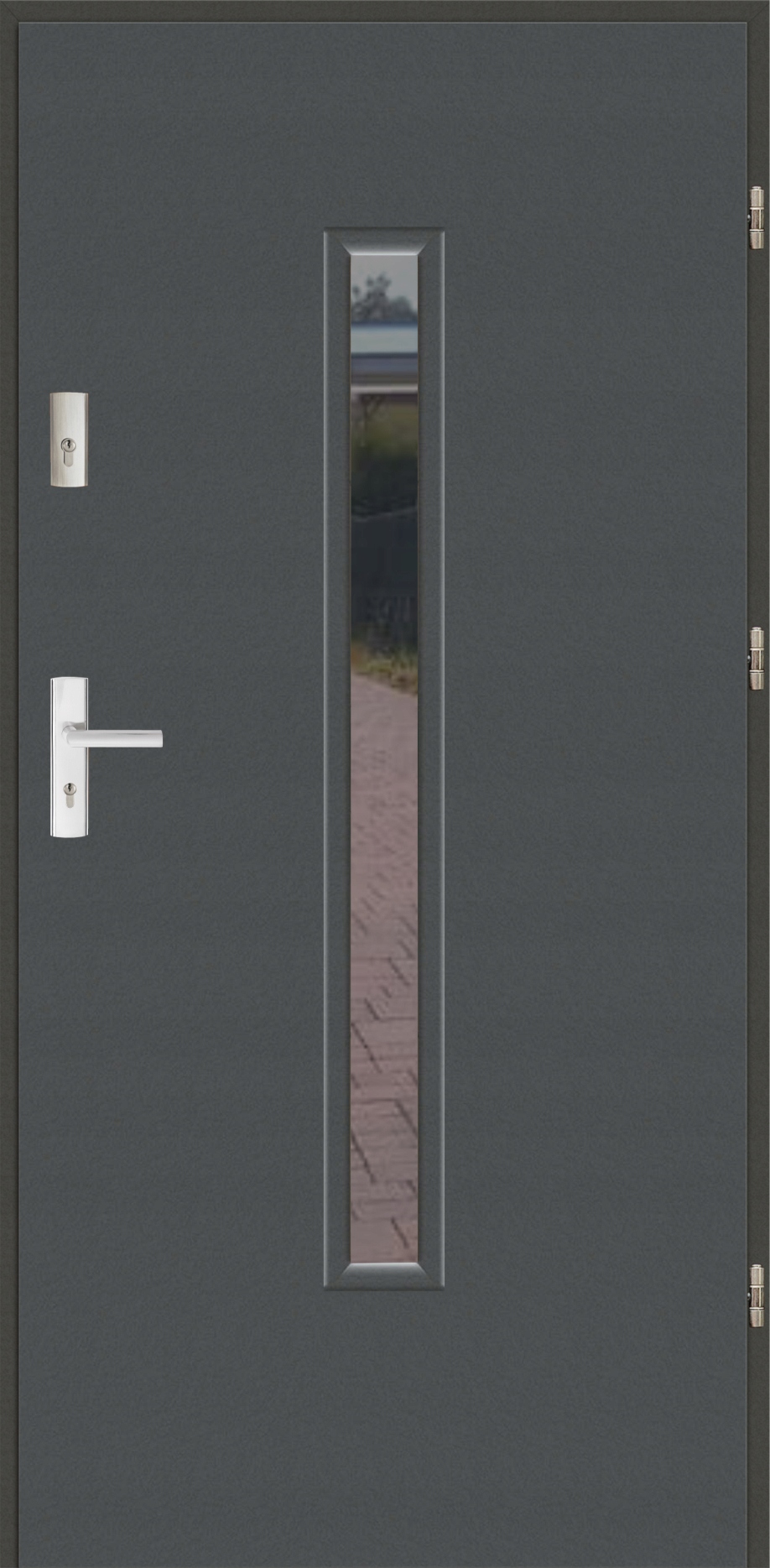 Drzwi Ud 1,2 Lux 72mm Płaskie 10 S Antracyt Ciemny 90P do wewnątrz