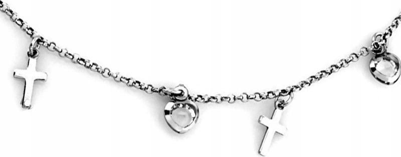 Stříbrný Náhrdelník 925 Řetízkový S Křížky a přívěsky, módní vzor