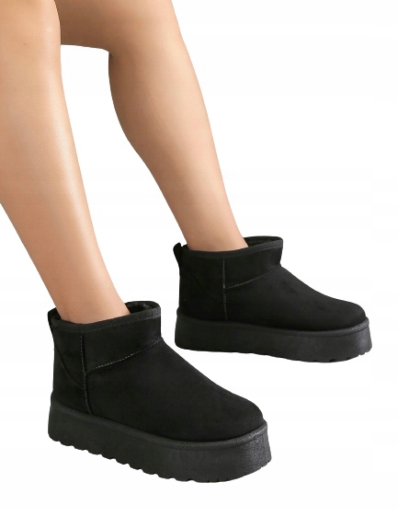 CZARNE ŚNIEGOWCE DAMSKIE NA PLATFORMIE EMU MUKLUKI R.41