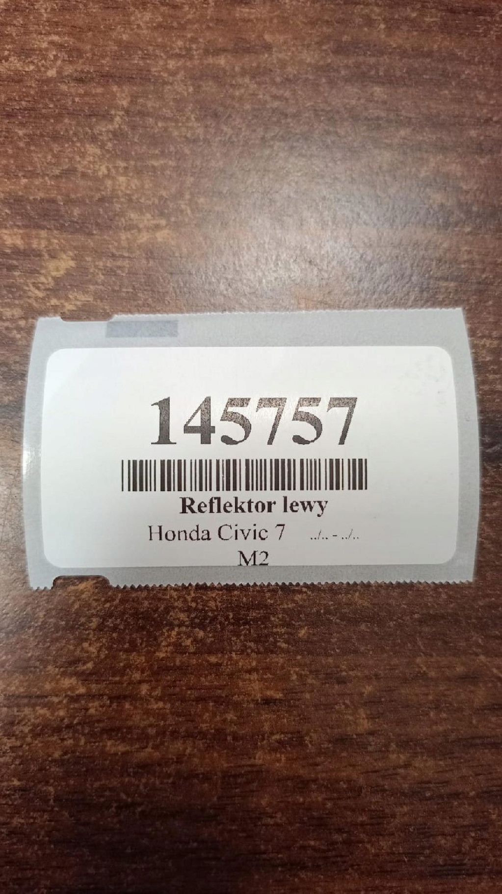 HONDA CIVIC VII sedan REFLEKTOR light left front